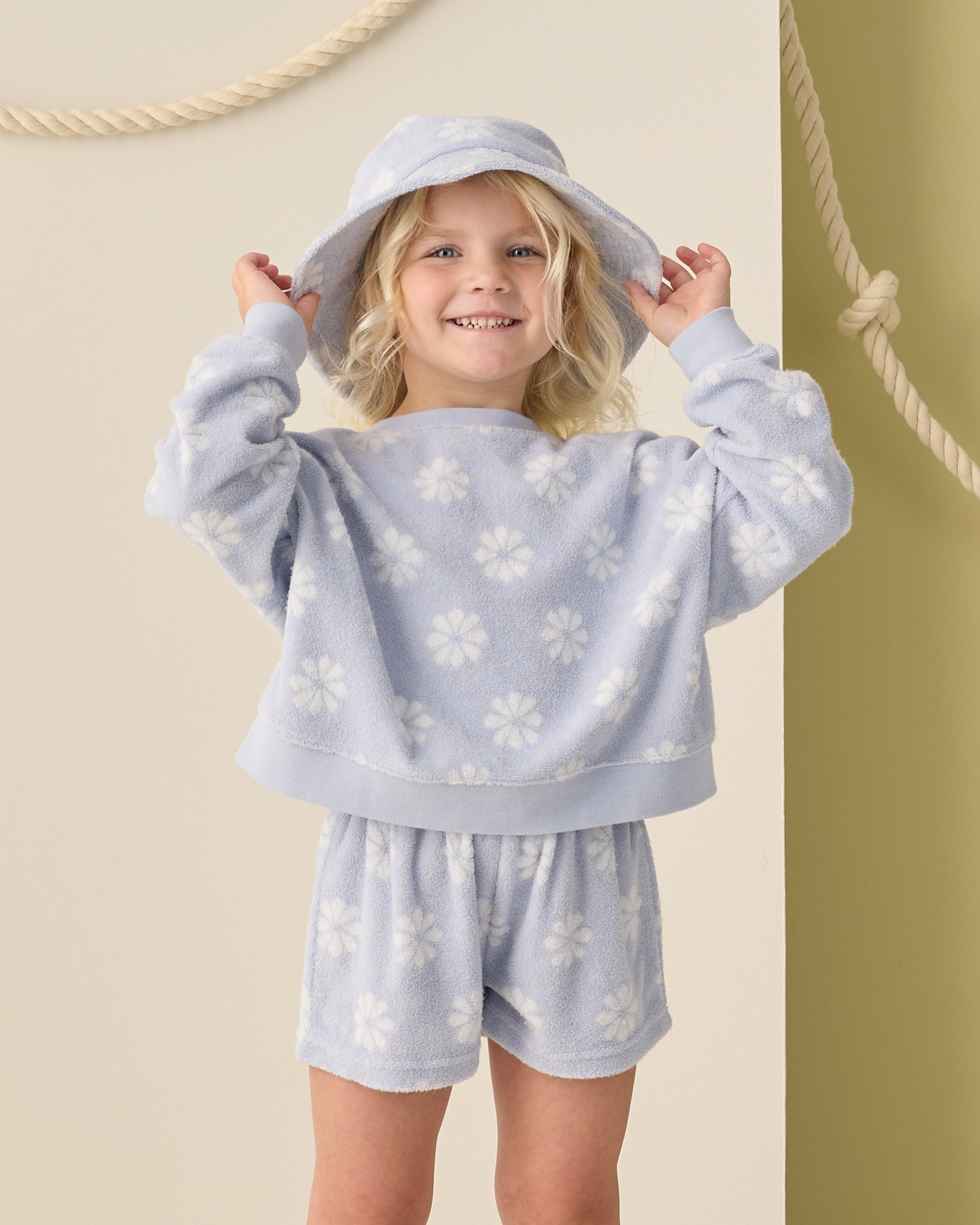 Karli Set Periwinkle Daisy - Rylee + Cru | Kids Clothes | Trendy Baby Clothes | Modern Infant Outfits |