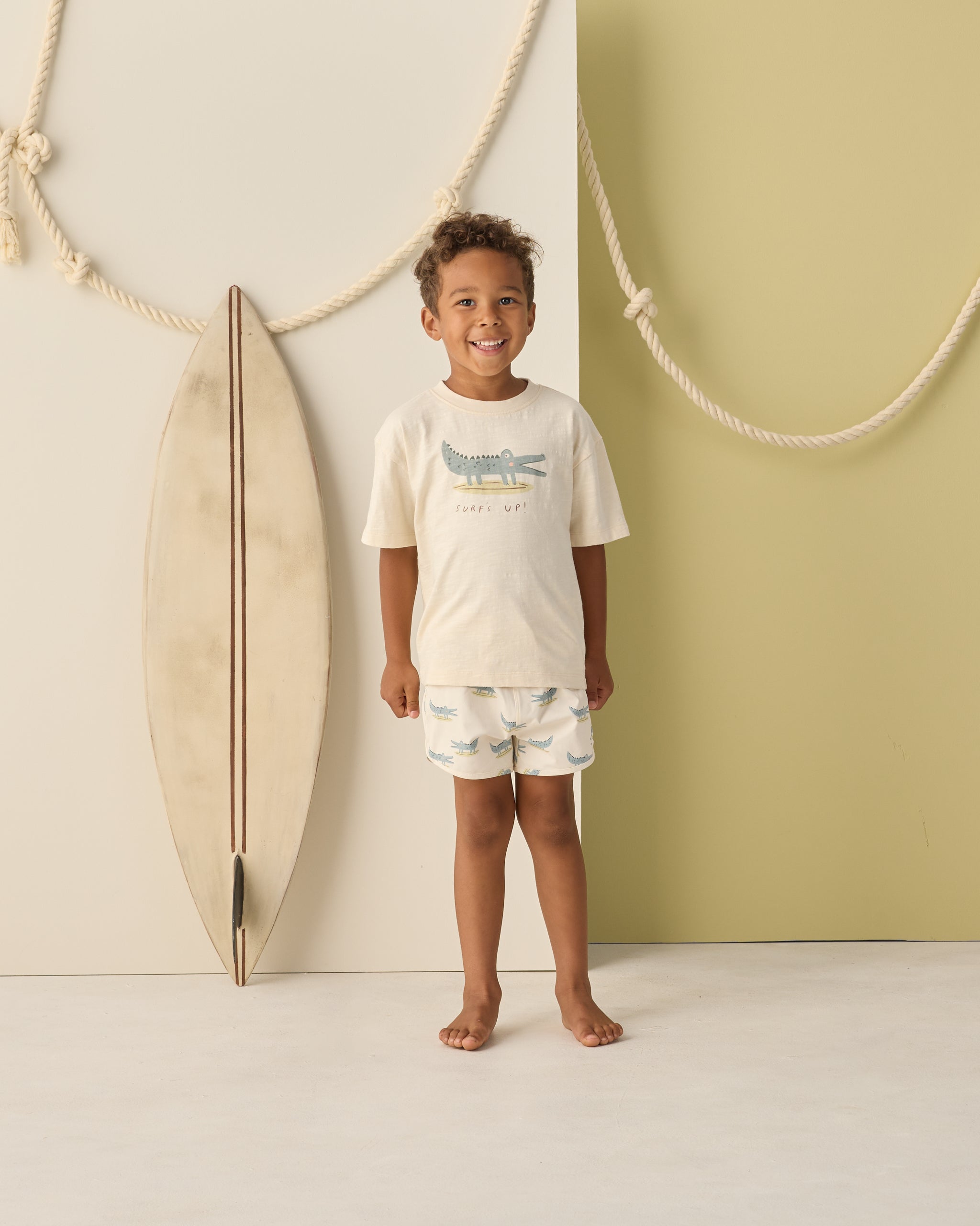 Relaxed Tee Alligator - Rylee + Cru | Kids Clothes | Trendy Baby Clothes | Modern Infant Outfits |
