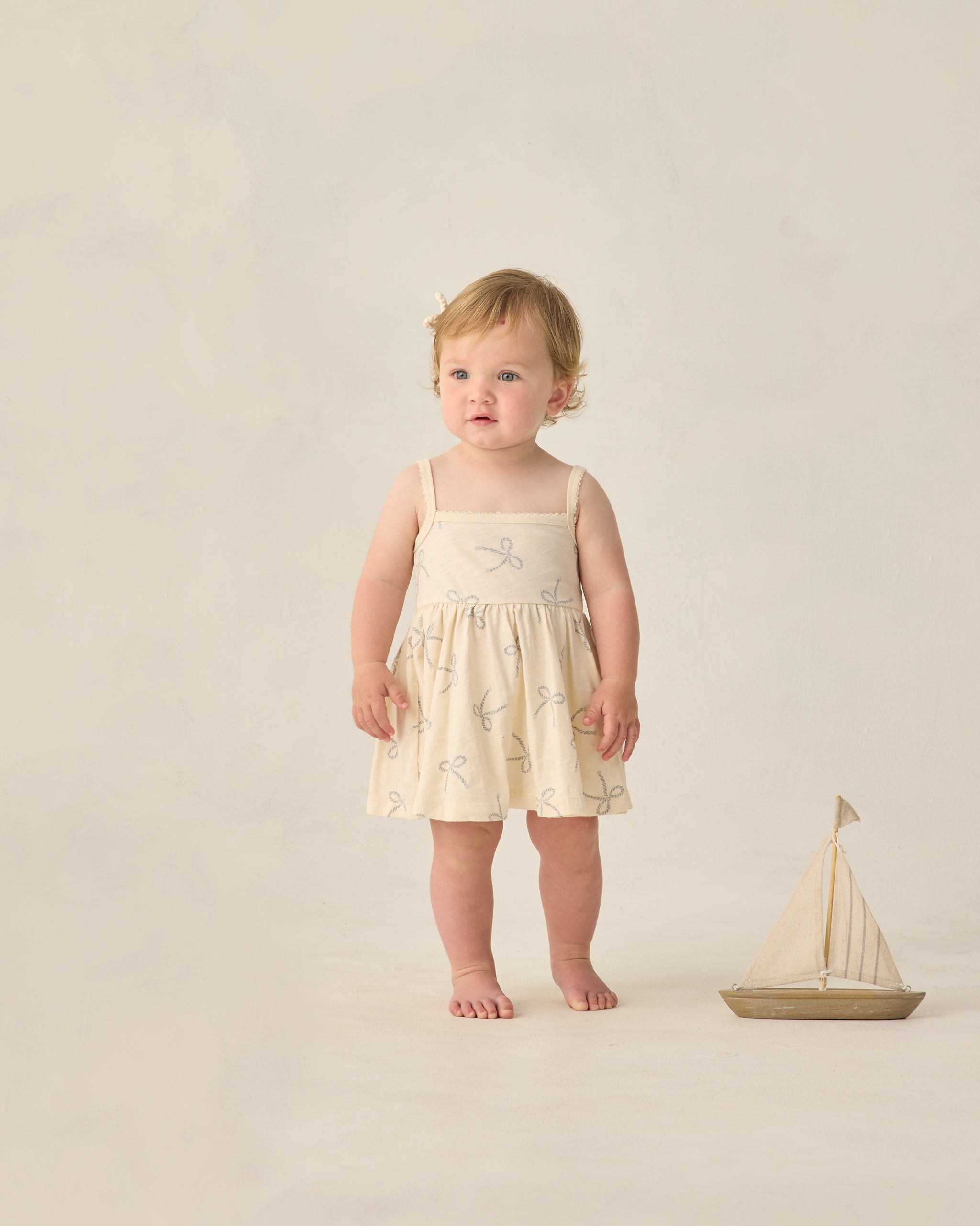 Lea Dress Sailor Bows - Rylee + Cru | Kids Clothes | Trendy Baby Clothes | Modern Infant Outfits |