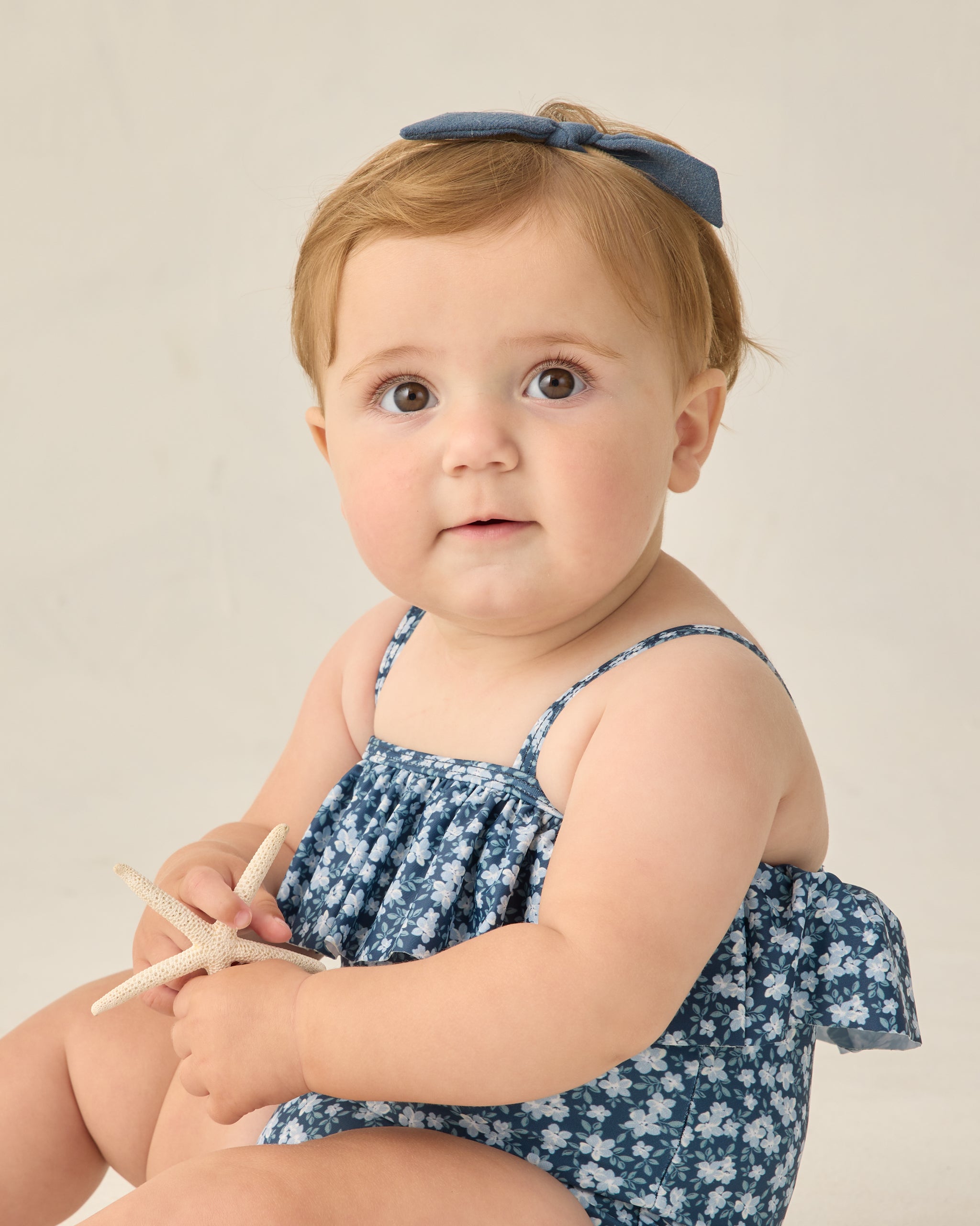 Ruffle One-Piece Navy Floral - Rylee + Cru | Kids Clothes | Trendy Baby Clothes | Modern Infant Outfits |