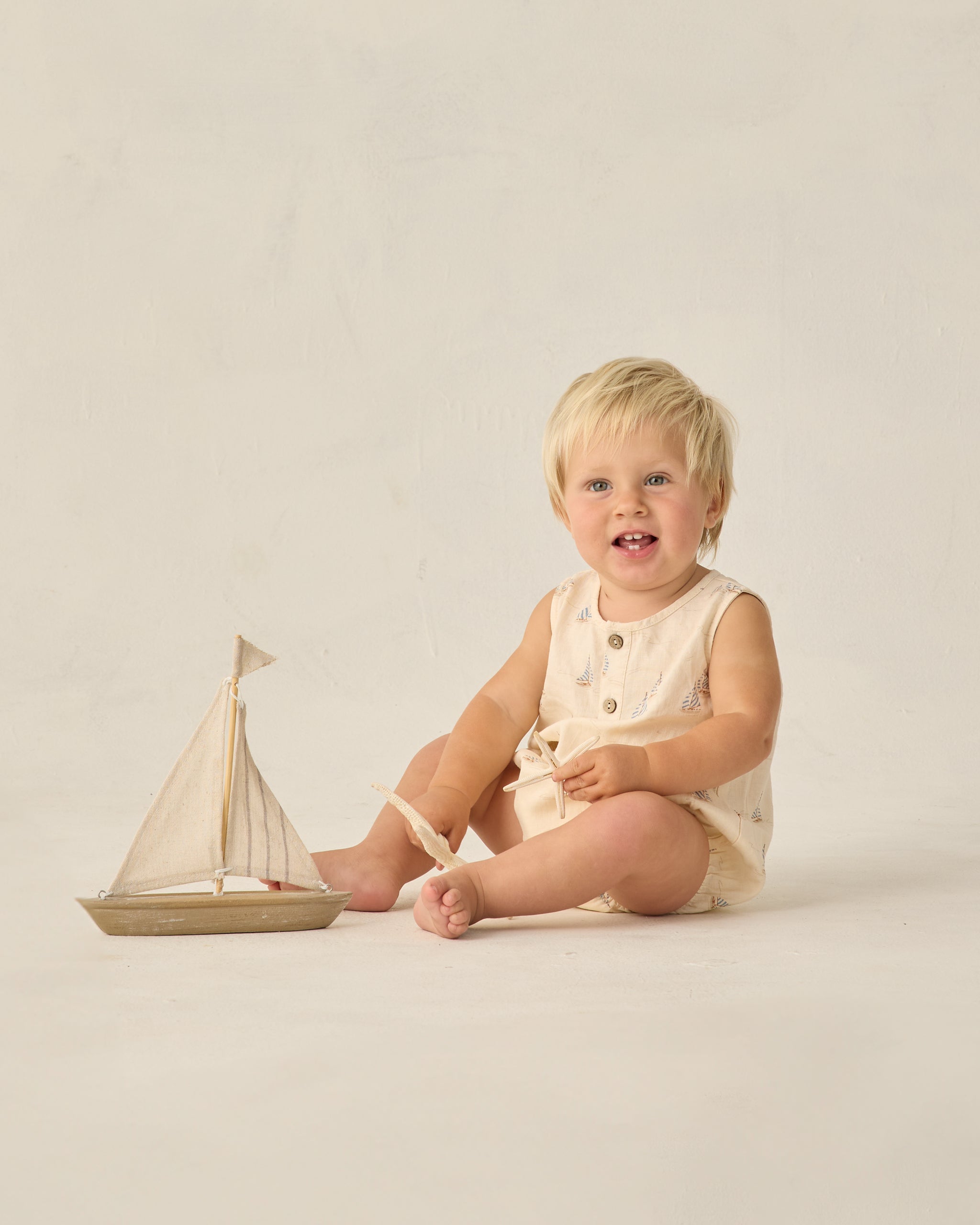 Beau Romper Sail - Rylee + Cru | Kids Clothes | Trendy Baby Clothes | Modern Infant Outfits |
