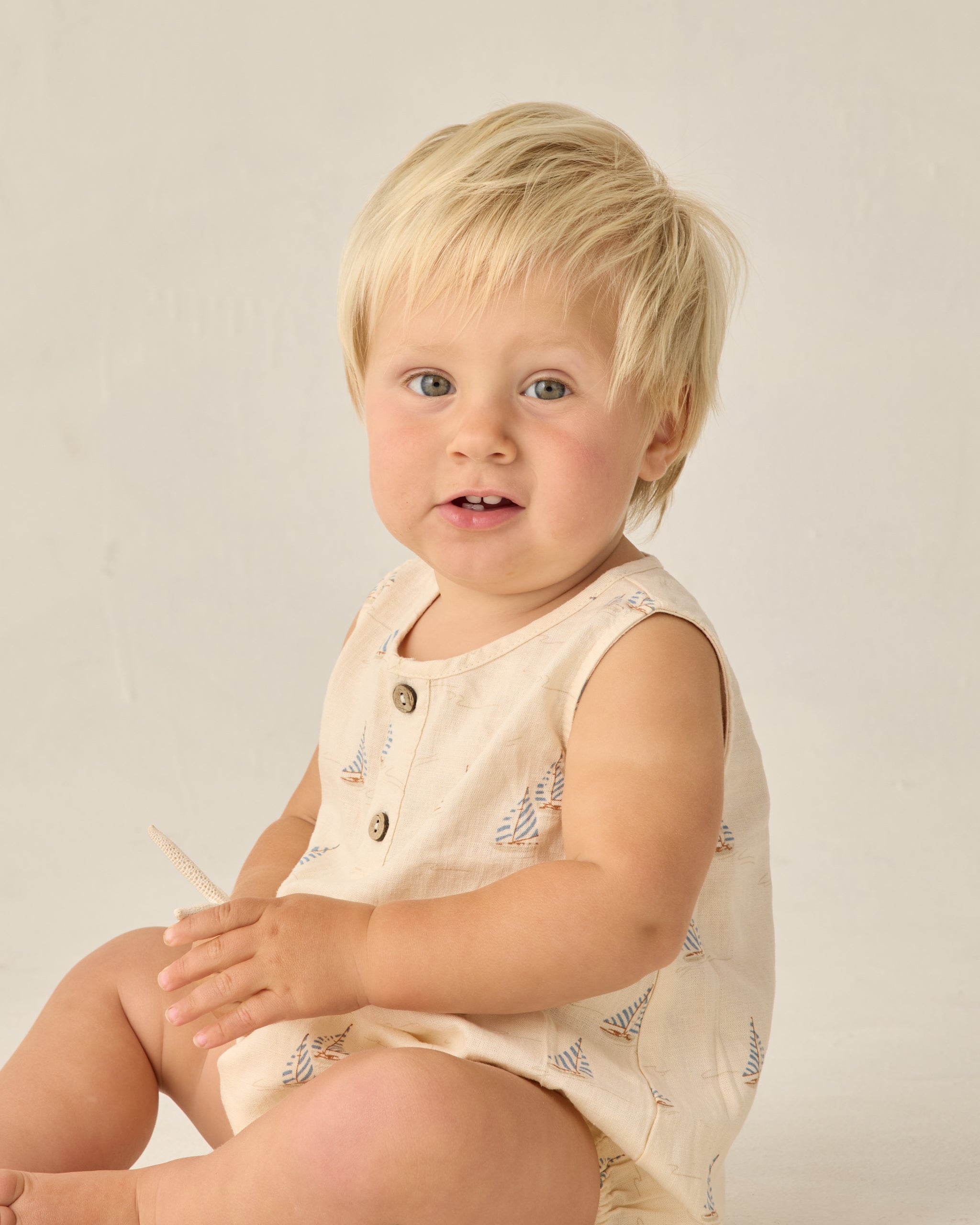 Beau Romper Sail - Rylee + Cru | Kids Clothes | Trendy Baby Clothes | Modern Infant Outfits |