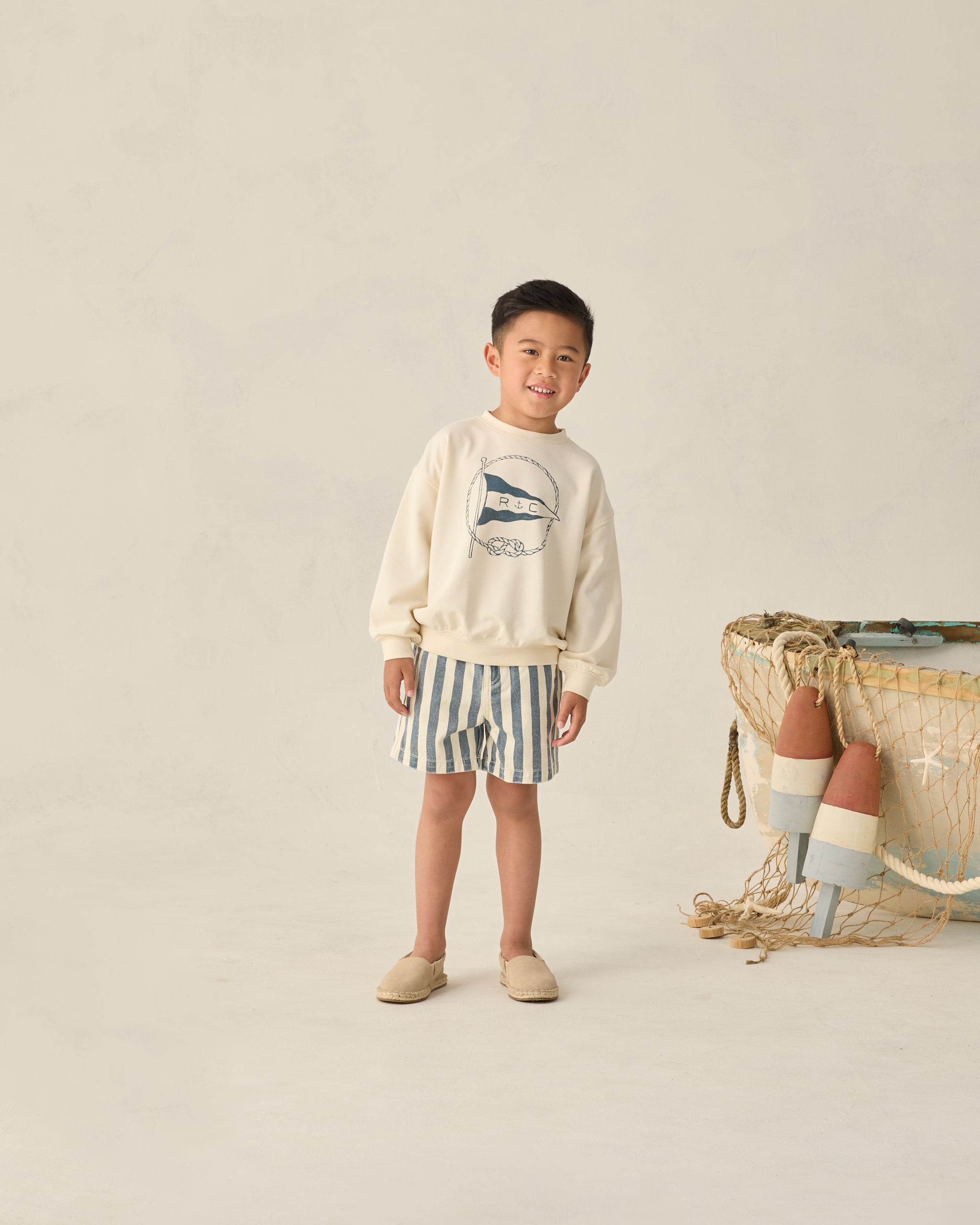 Dawson Short Navy Stripe - Rylee + Cru | Kids Clothes | Trendy Baby Clothes | Modern Infant Outfits |