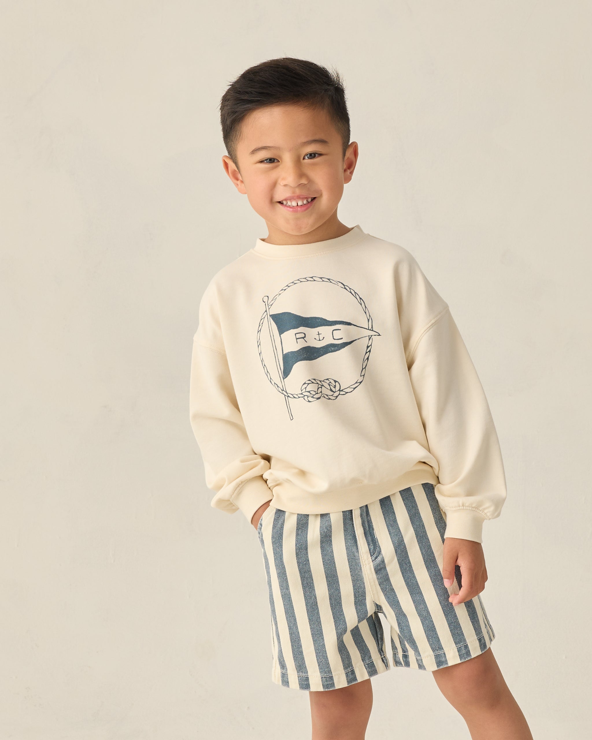 Dawson Short Navy Stripe - Rylee + Cru | Kids Clothes | Trendy Baby Clothes | Modern Infant Outfits |