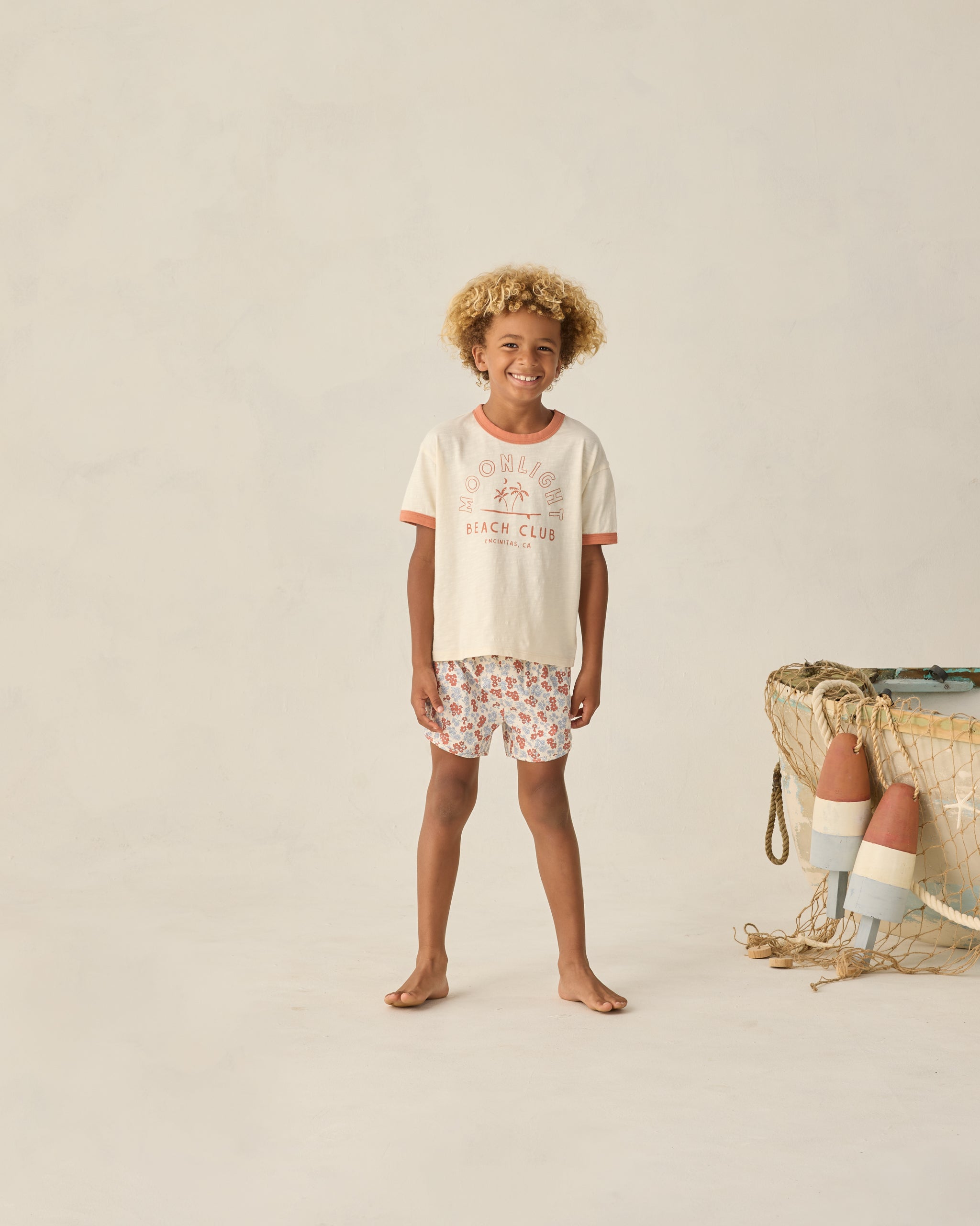 Swim Trunk Americana Floral - Rylee + Cru | Kids Clothes | Trendy Baby Clothes | Modern Infant Outfits |