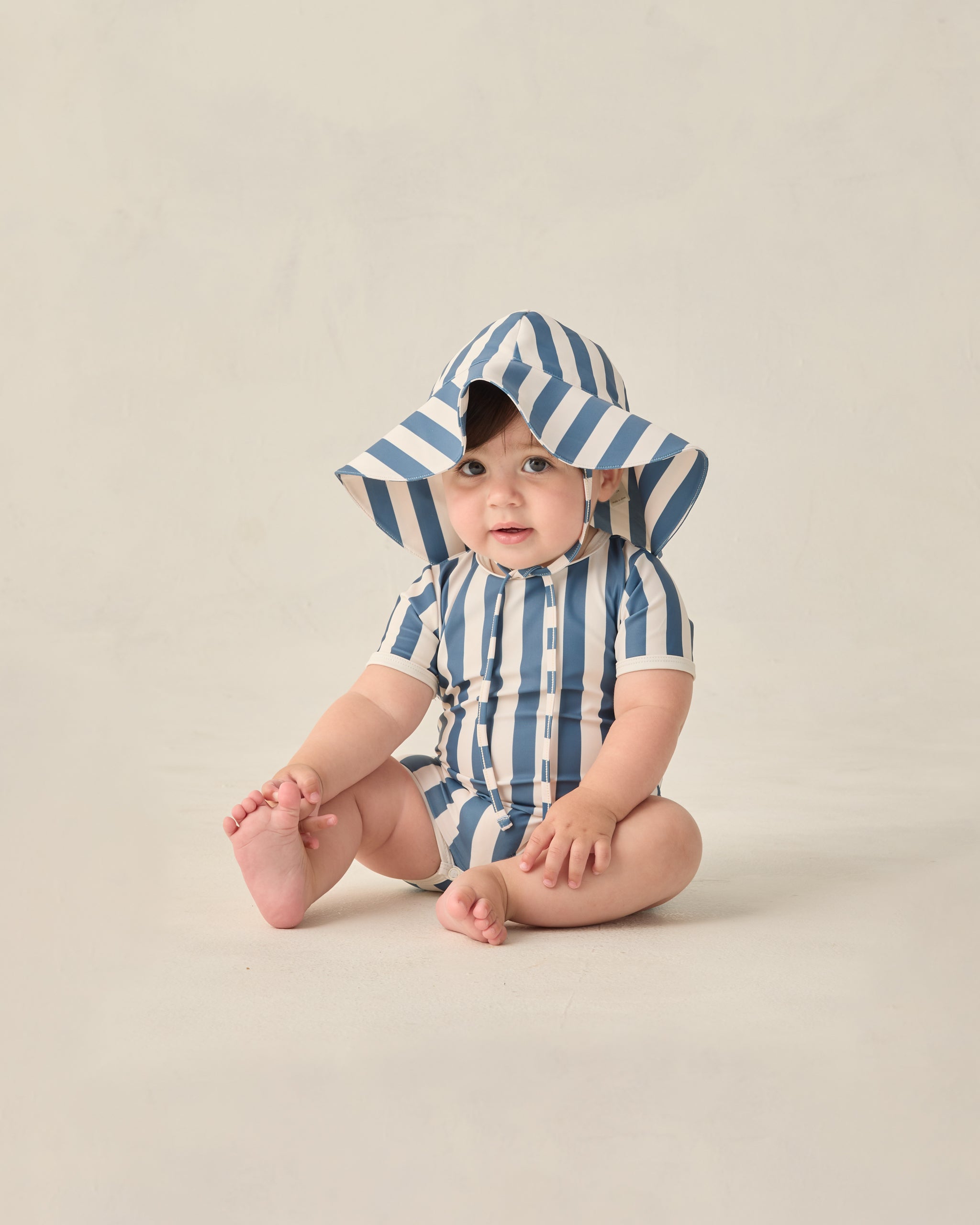Shorty One-Piece Navy Stripe - Rylee + Cru | Kids Clothes | Trendy Baby Clothes | Modern Infant Outfits |