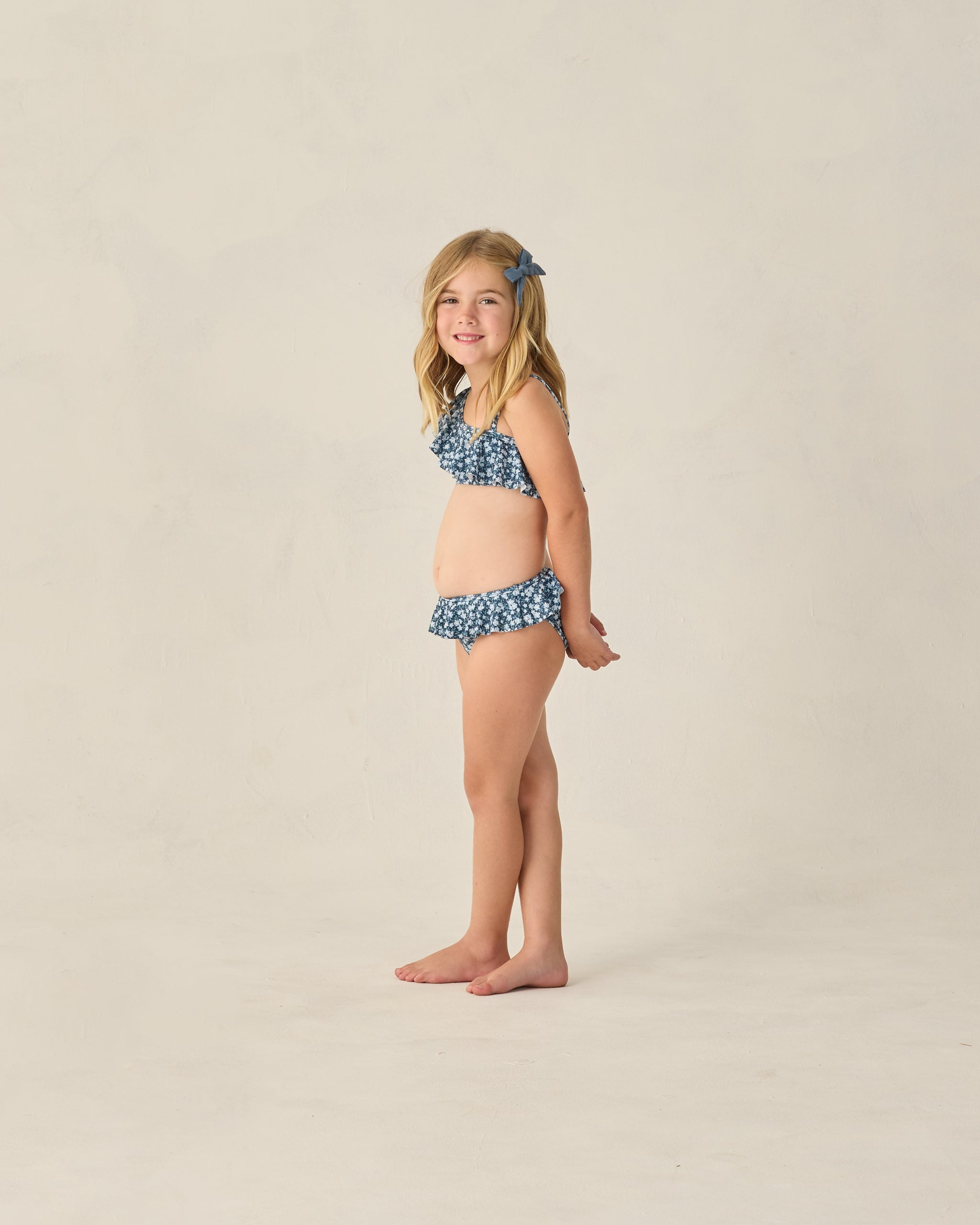 Skirted Bikini Navy Floral - Rylee + Cru | Kids Clothes | Trendy Baby Clothes | Modern Infant Outfits |