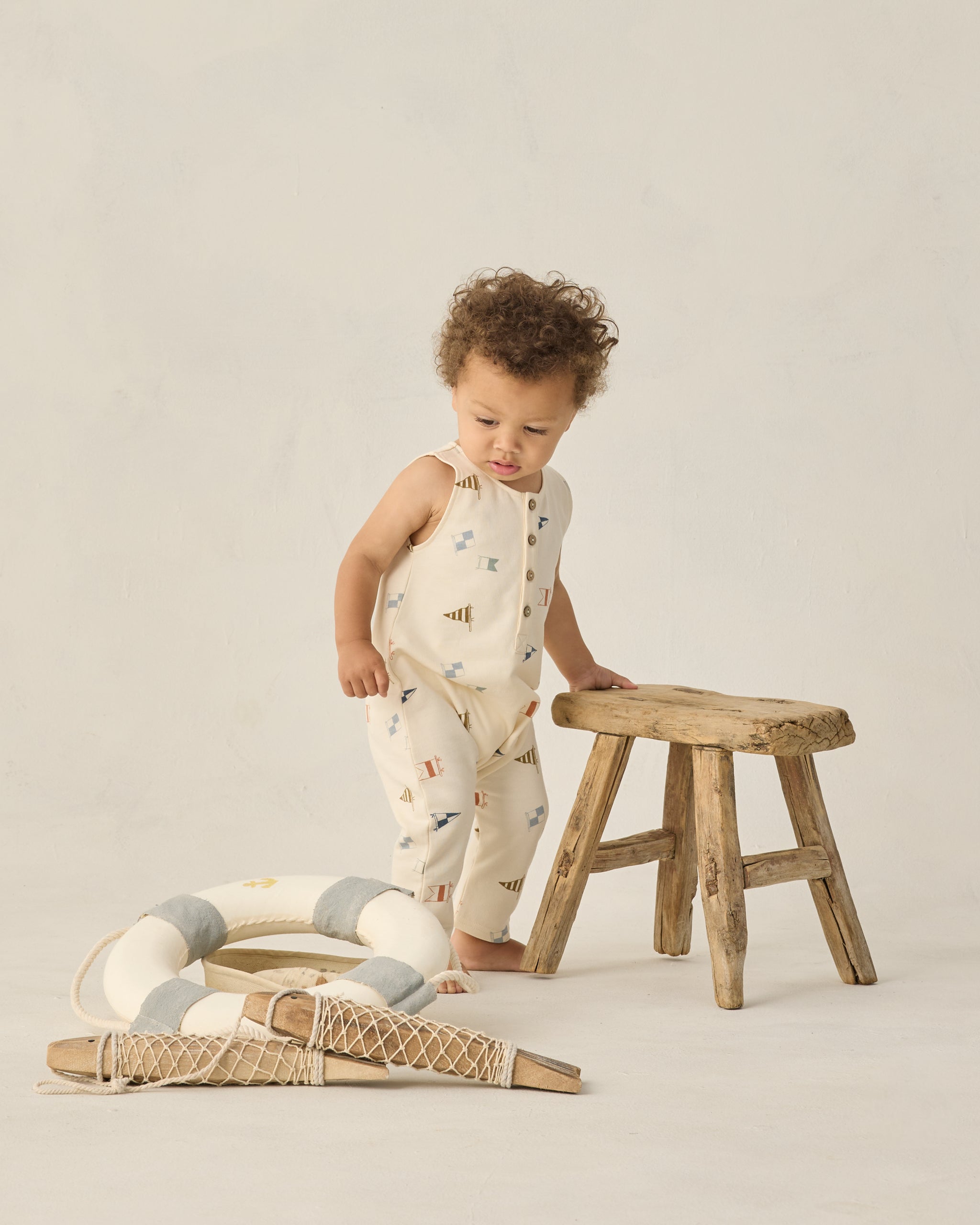 Terry Jumpsuit Flags - Rylee + Cru | Kids Clothes | Trendy Baby Clothes | Modern Infant Outfits |