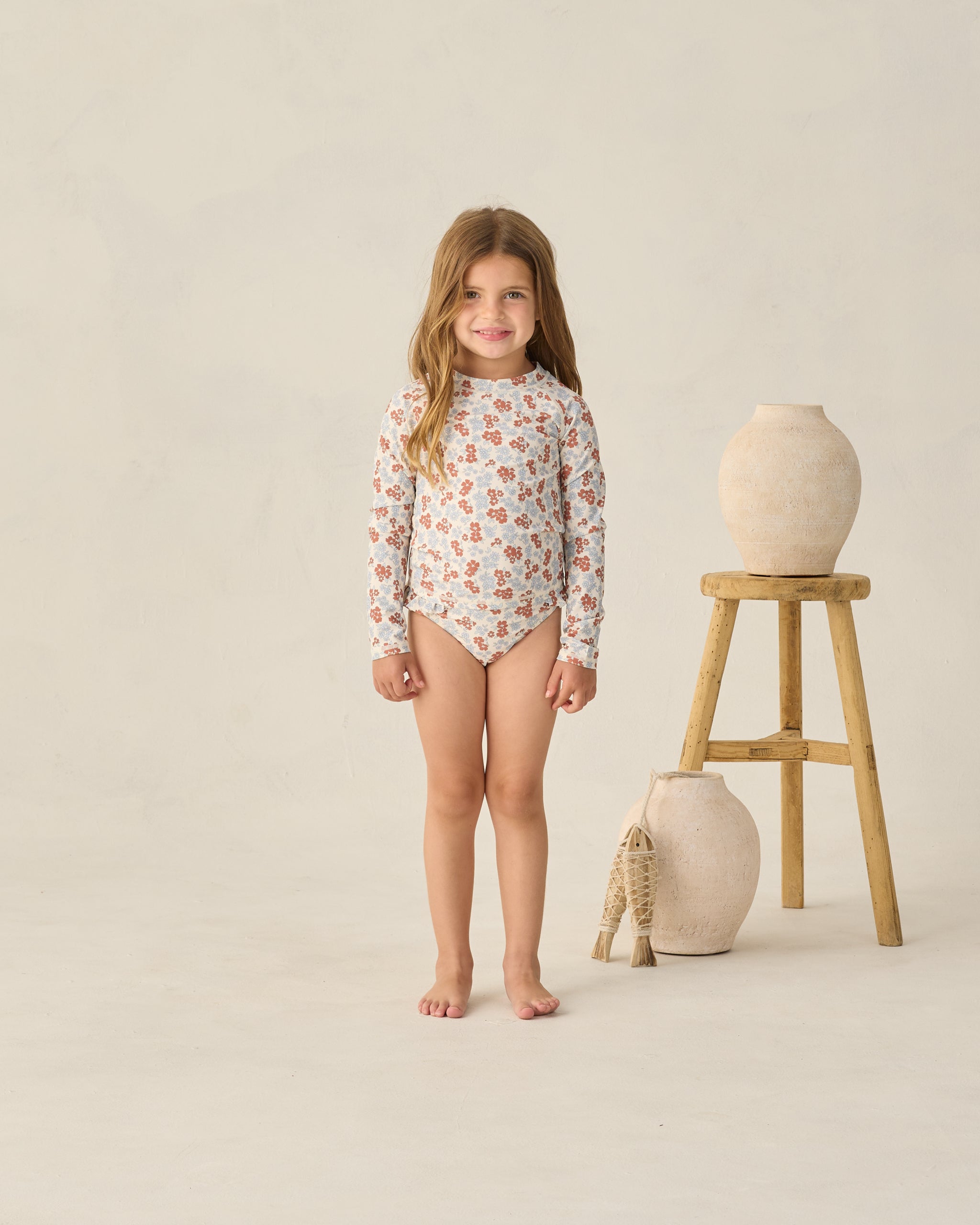 Maryn Rashguard Set Americana Floral - Rylee + Cru | Kids Clothes | Trendy Baby Clothes | Modern Infant Outfits |