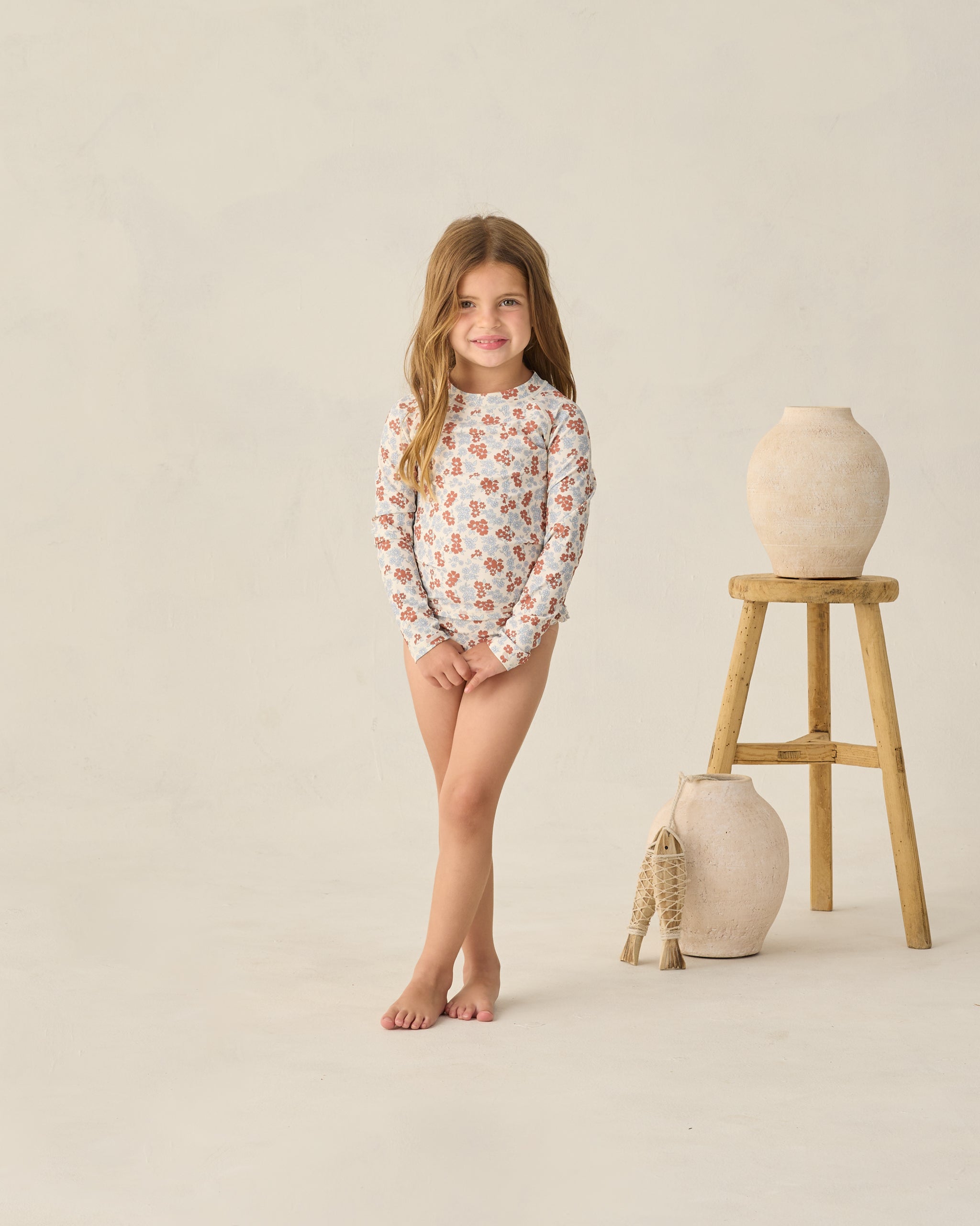 Maryn Rashguard Set Americana Floral - Rylee + Cru | Kids Clothes | Trendy Baby Clothes | Modern Infant Outfits |