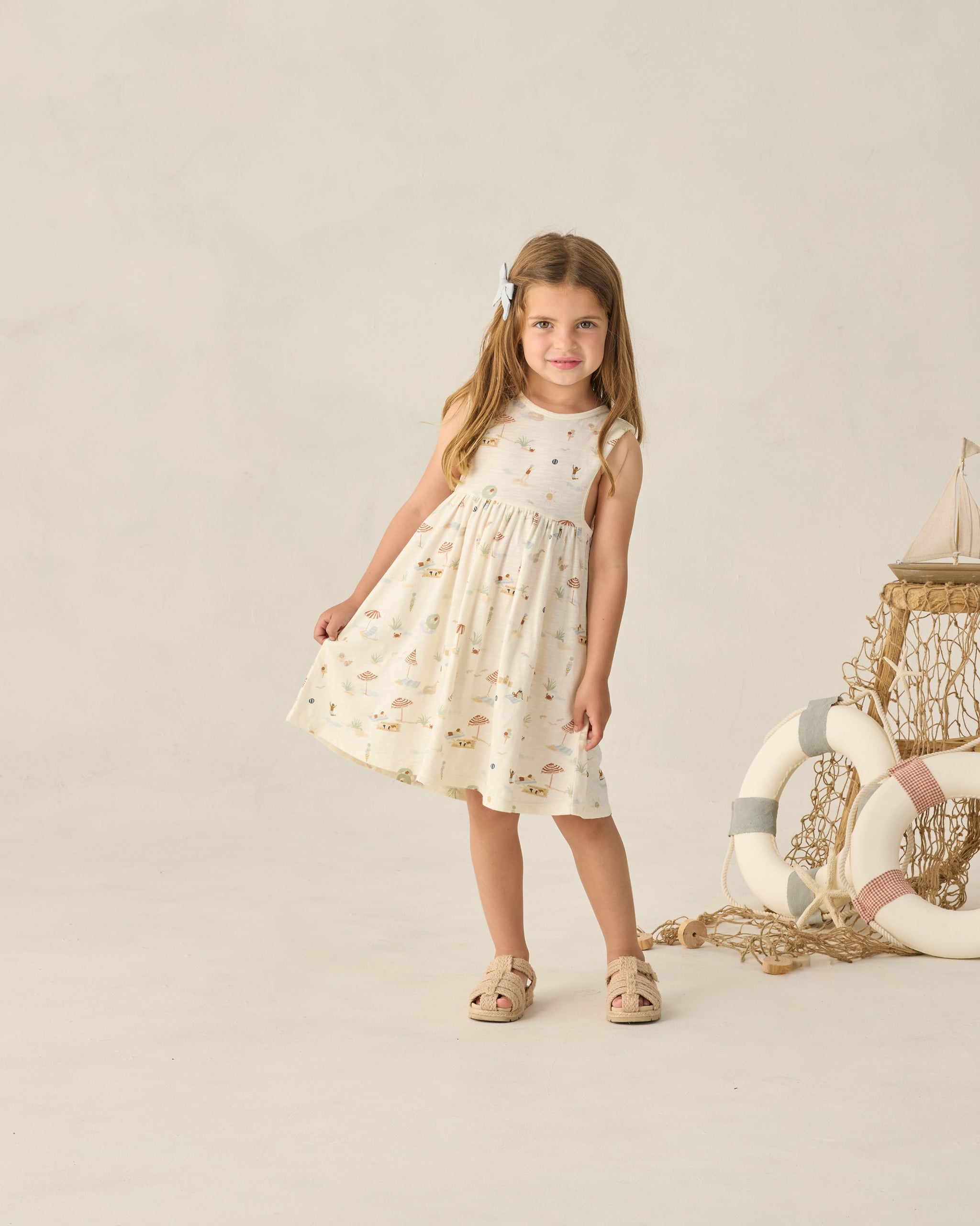 Layla Dress Beach Day - Rylee + Cru | Kids Clothes | Trendy Baby Clothes | Modern Infant Outfits |