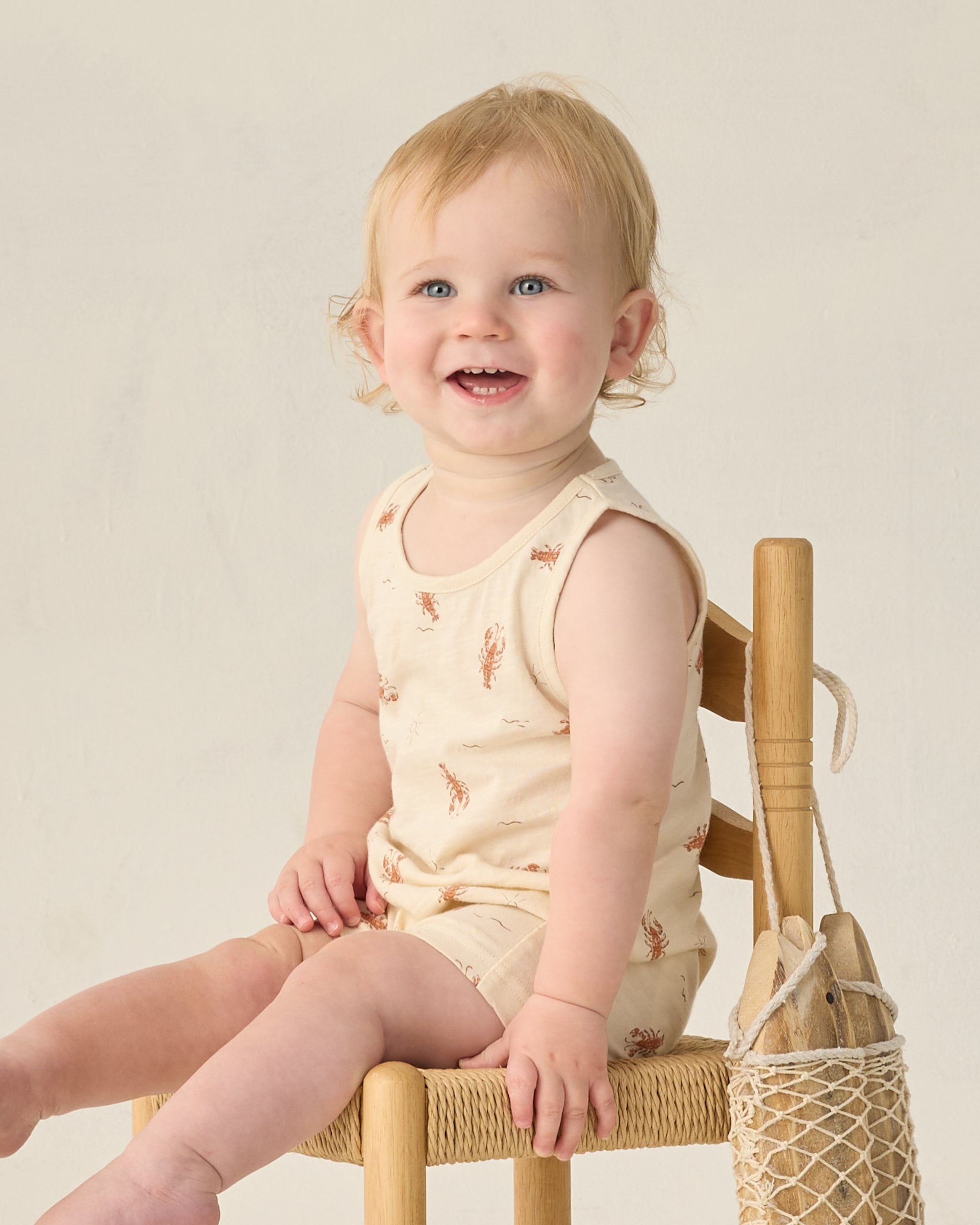 Sleeveless One-Piece Lobster - Rylee + Cru | Kids Clothes | Trendy Baby Clothes | Modern Infant Outfits |