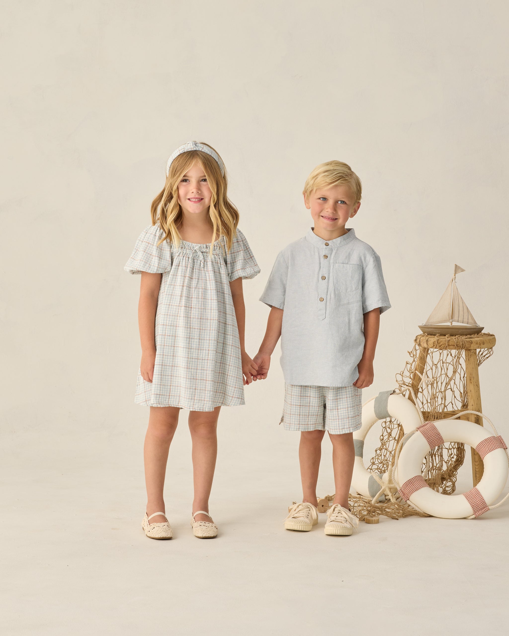Mason Shirt Heathered Light Blue - Rylee + Cru | Kids Clothes | Trendy Baby Clothes | Modern Infant Outfits |
