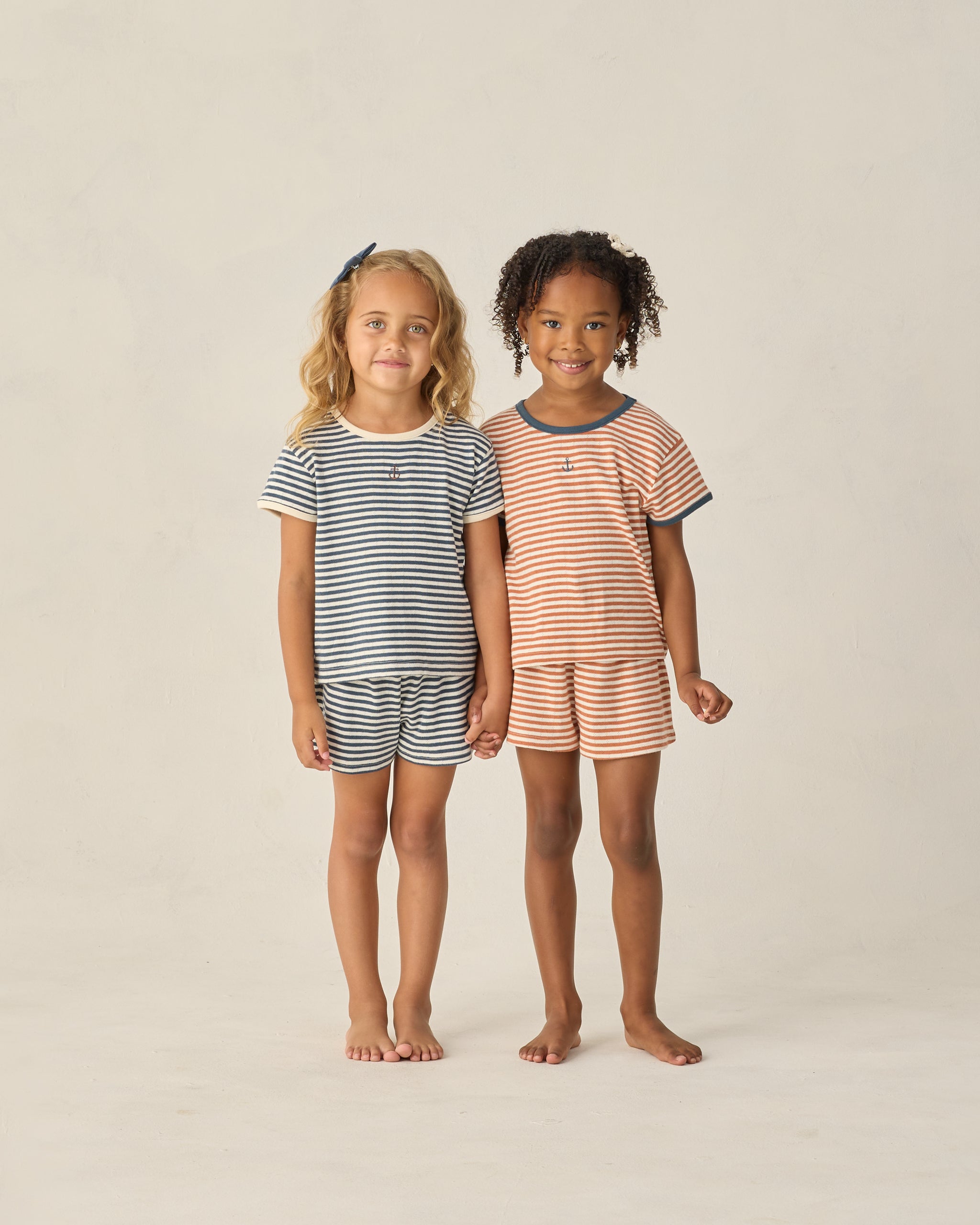 Pointelle Tee Navy Stripe - Rylee + Cru | Kids Clothes | Trendy Baby Clothes | Modern Infant Outfits |