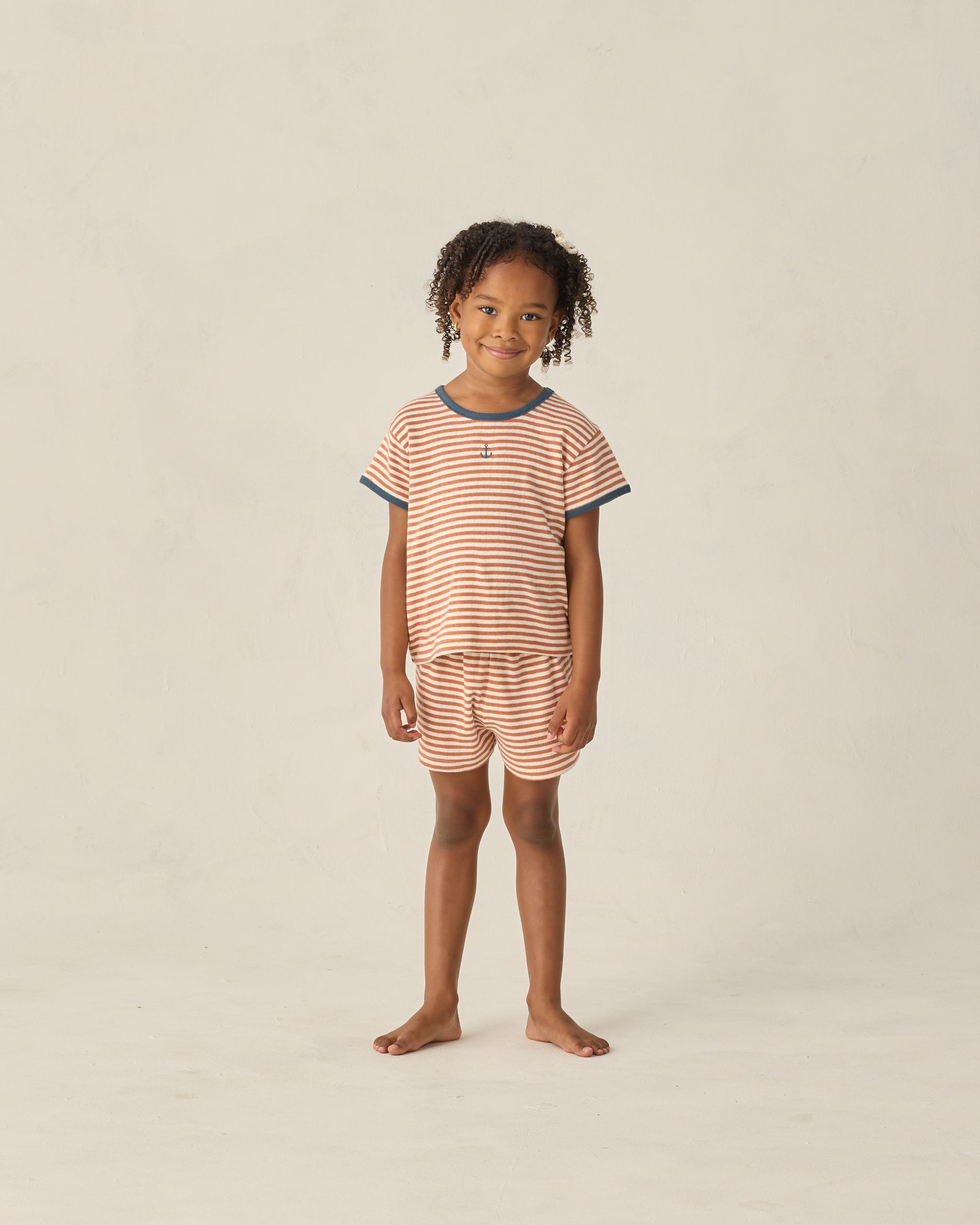 Pointelle Shorts Poppy Stripe - Rylee + Cru | Kids Clothes | Trendy Baby Clothes | Modern Infant Outfits |
