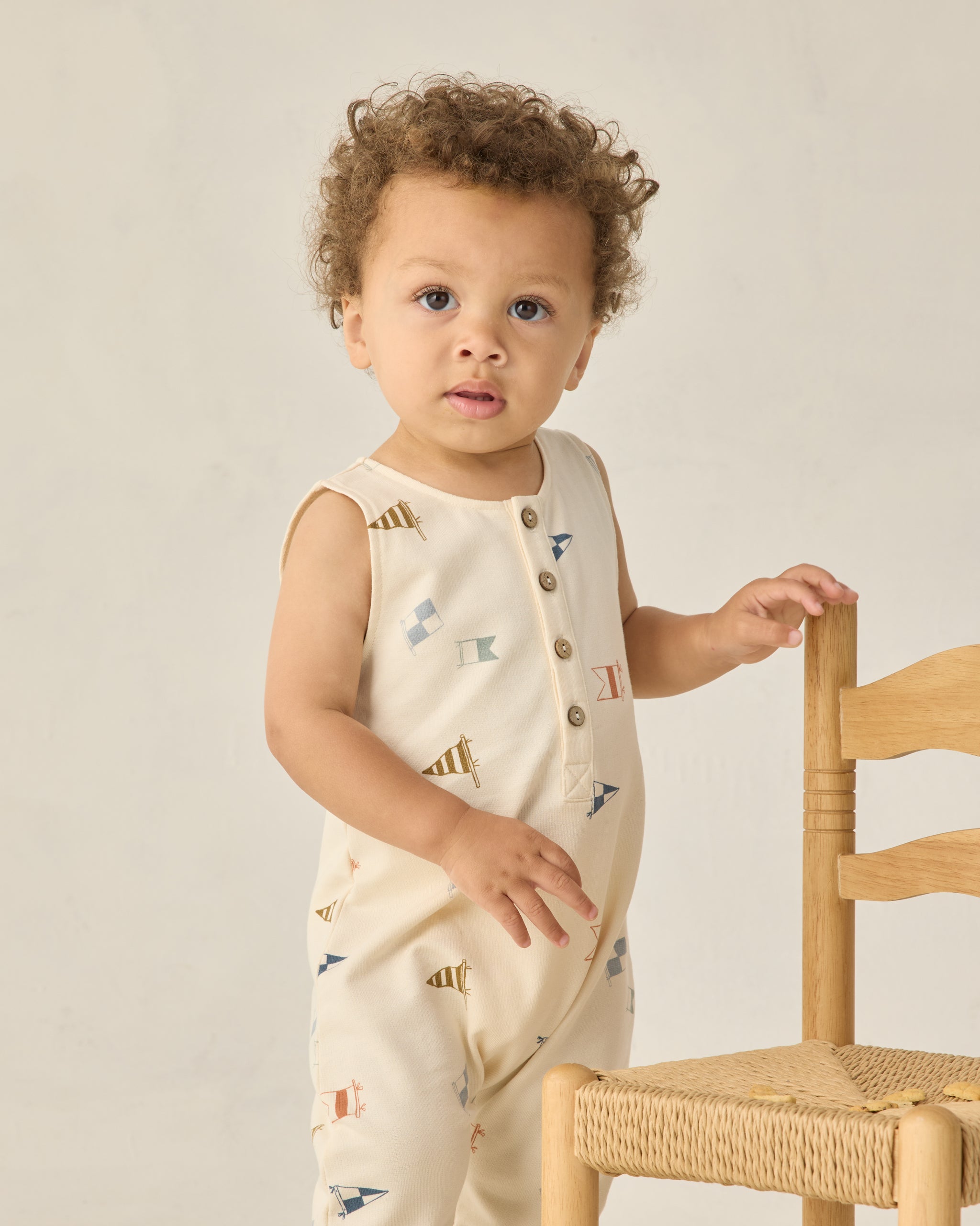 Terry Jumpsuit Flags - Rylee + Cru | Kids Clothes | Trendy Baby Clothes | Modern Infant Outfits |