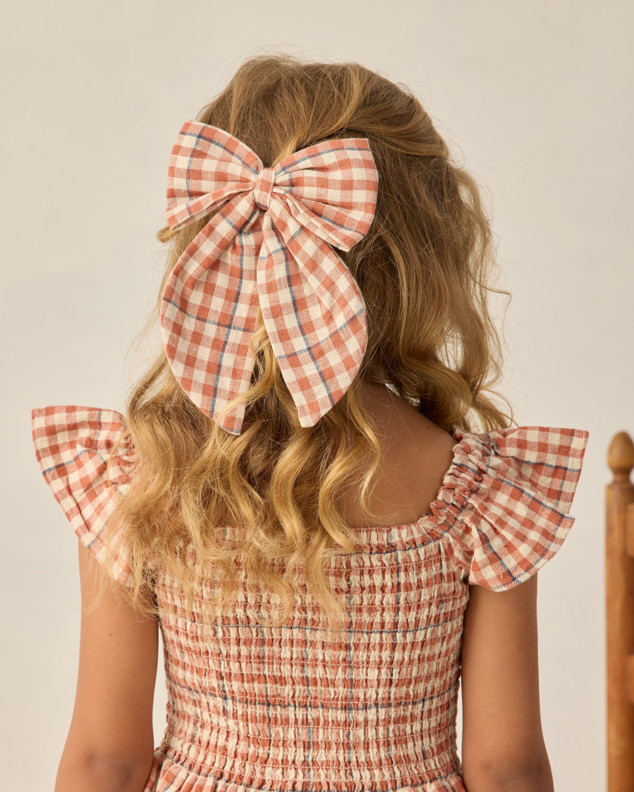 Oversized Bow Poppy Gingham - Rylee + Cru | Kids Clothes | Trendy Baby Clothes | Modern Infant Outfits |