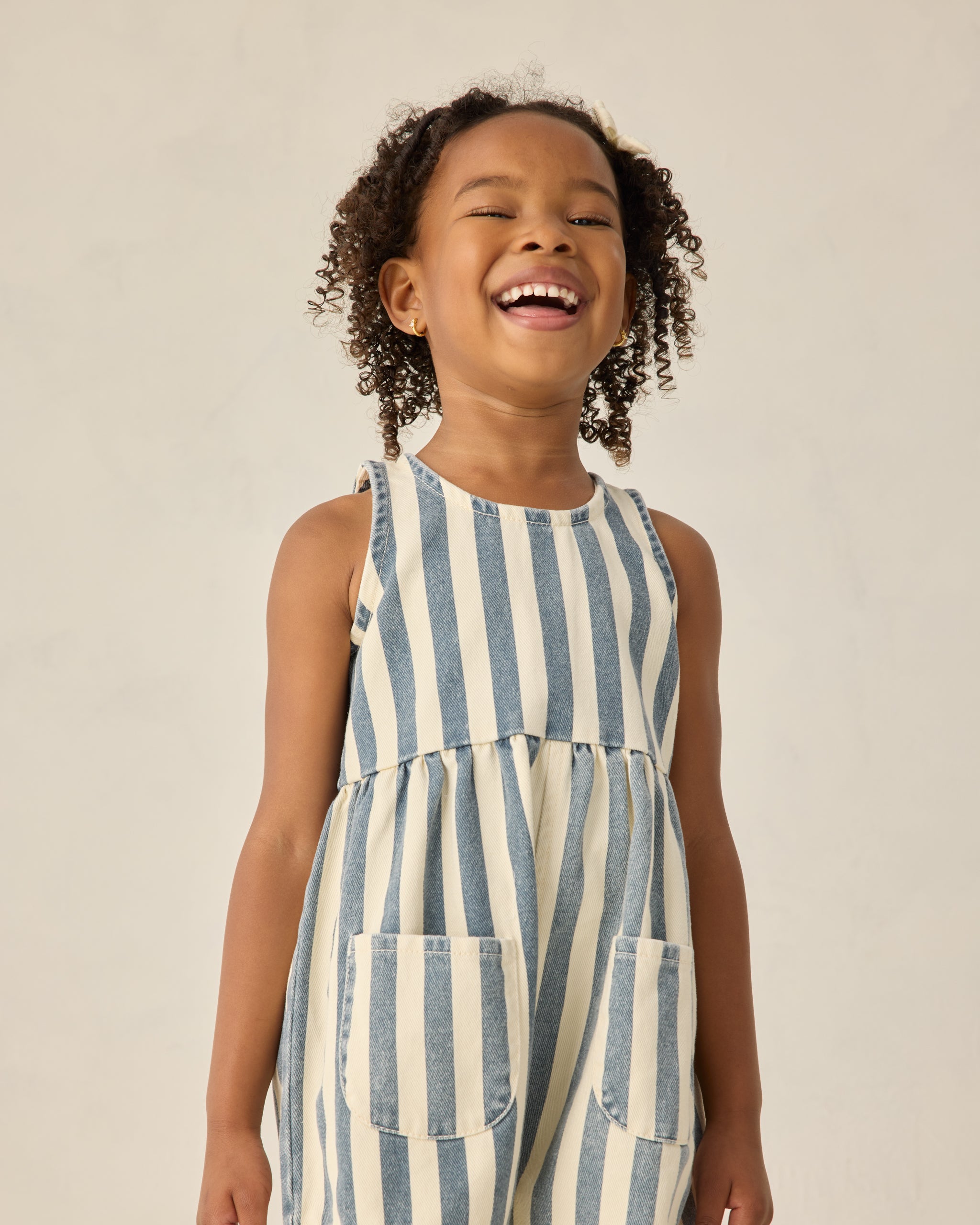 Dani Romper Navy Stripe - Rylee + Cru | Kids Clothes | Trendy Baby Clothes | Modern Infant Outfits |