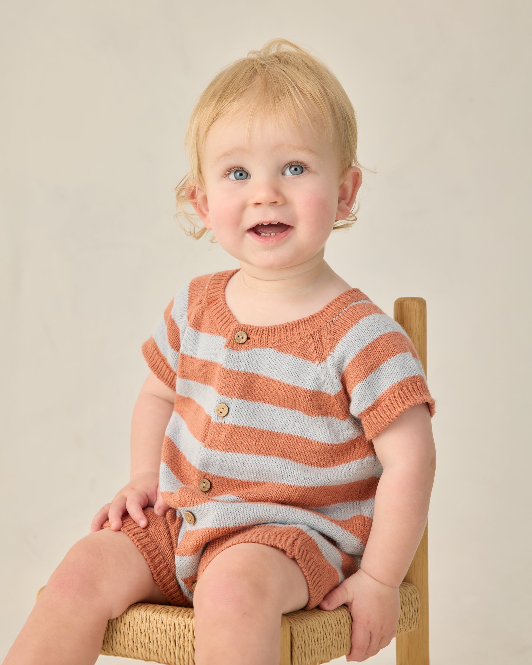 Liam Knit Romper Americana Stripe - Rylee + Cru | Kids Clothes | Trendy Baby Clothes | Modern Infant Outfits |