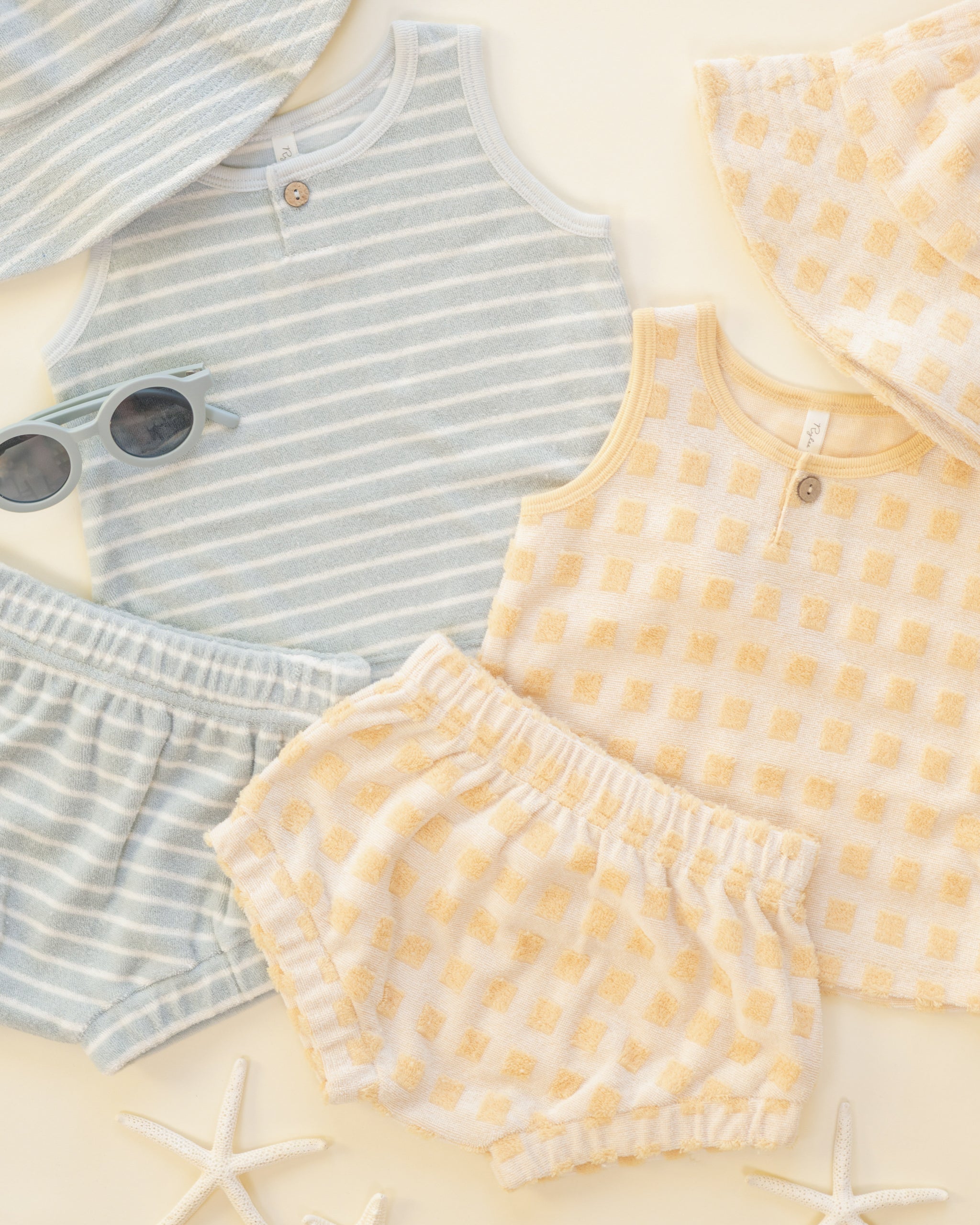 Baby Tank Set Butterscotch Grid