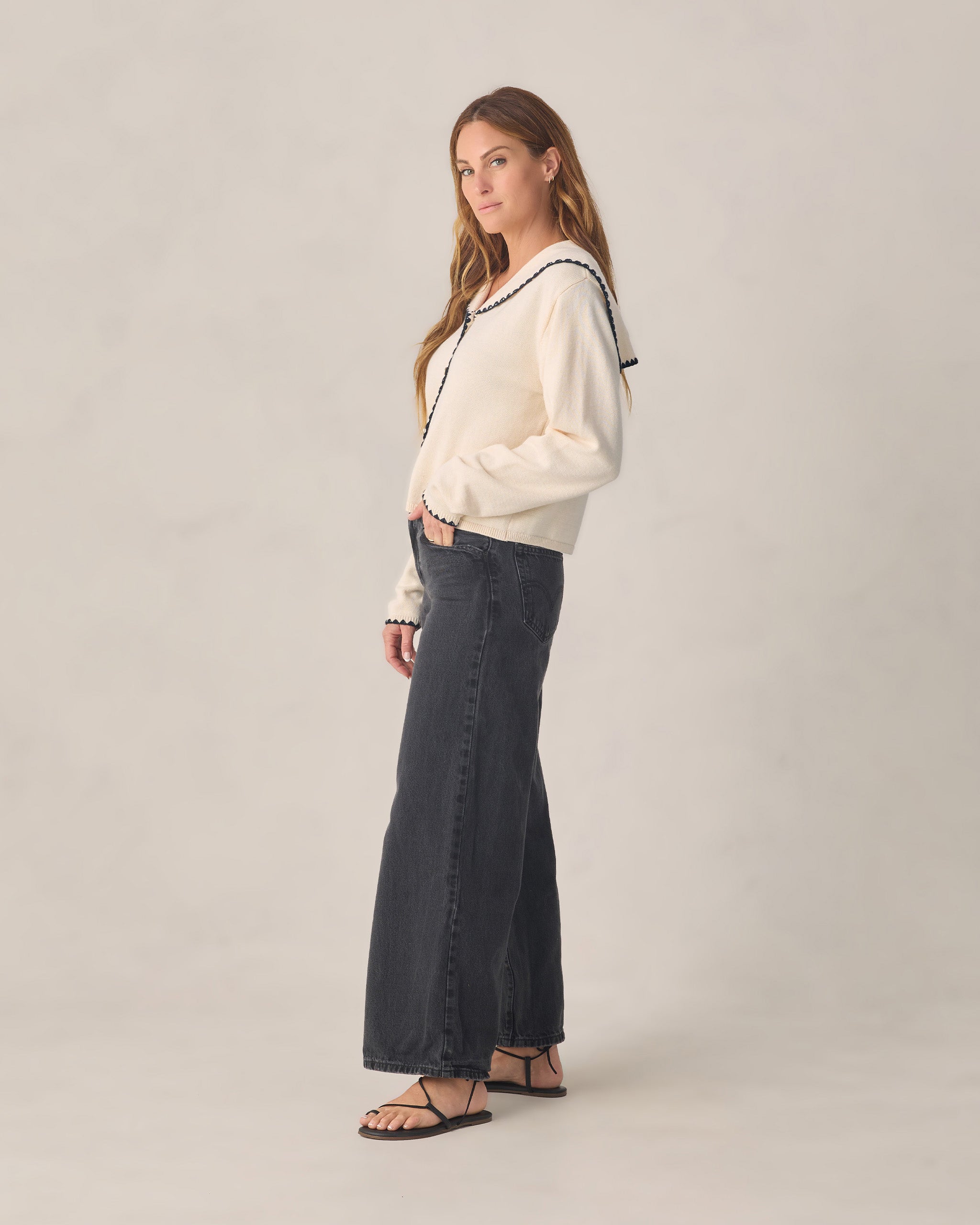 Women's Sailor Cardigan Natural - Rylee + Cru | Kids Clothes | Trendy Baby Clothes | Modern Infant Outfits |