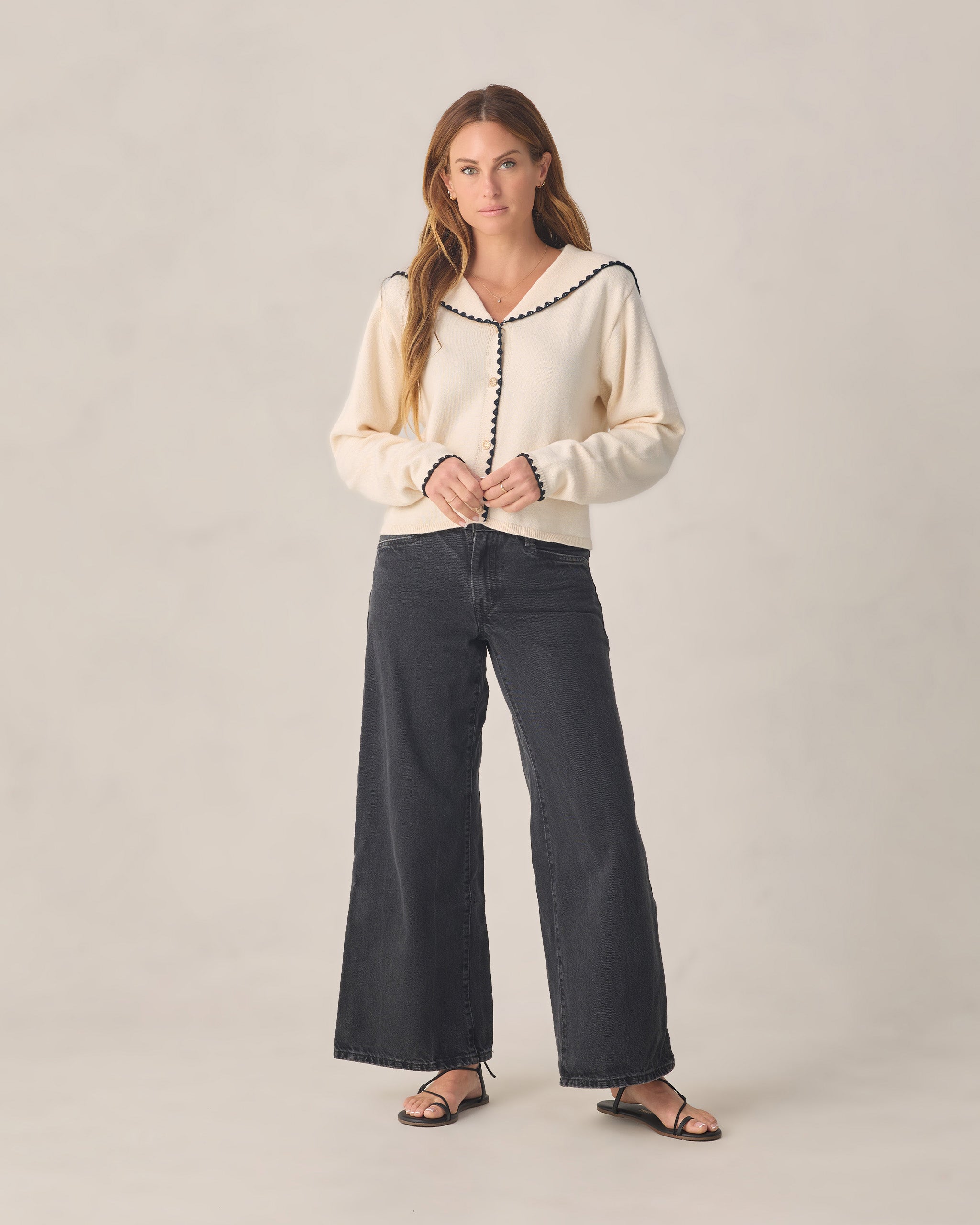Women's Sailor Cardigan Natural - Rylee + Cru | Kids Clothes | Trendy Baby Clothes | Modern Infant Outfits |