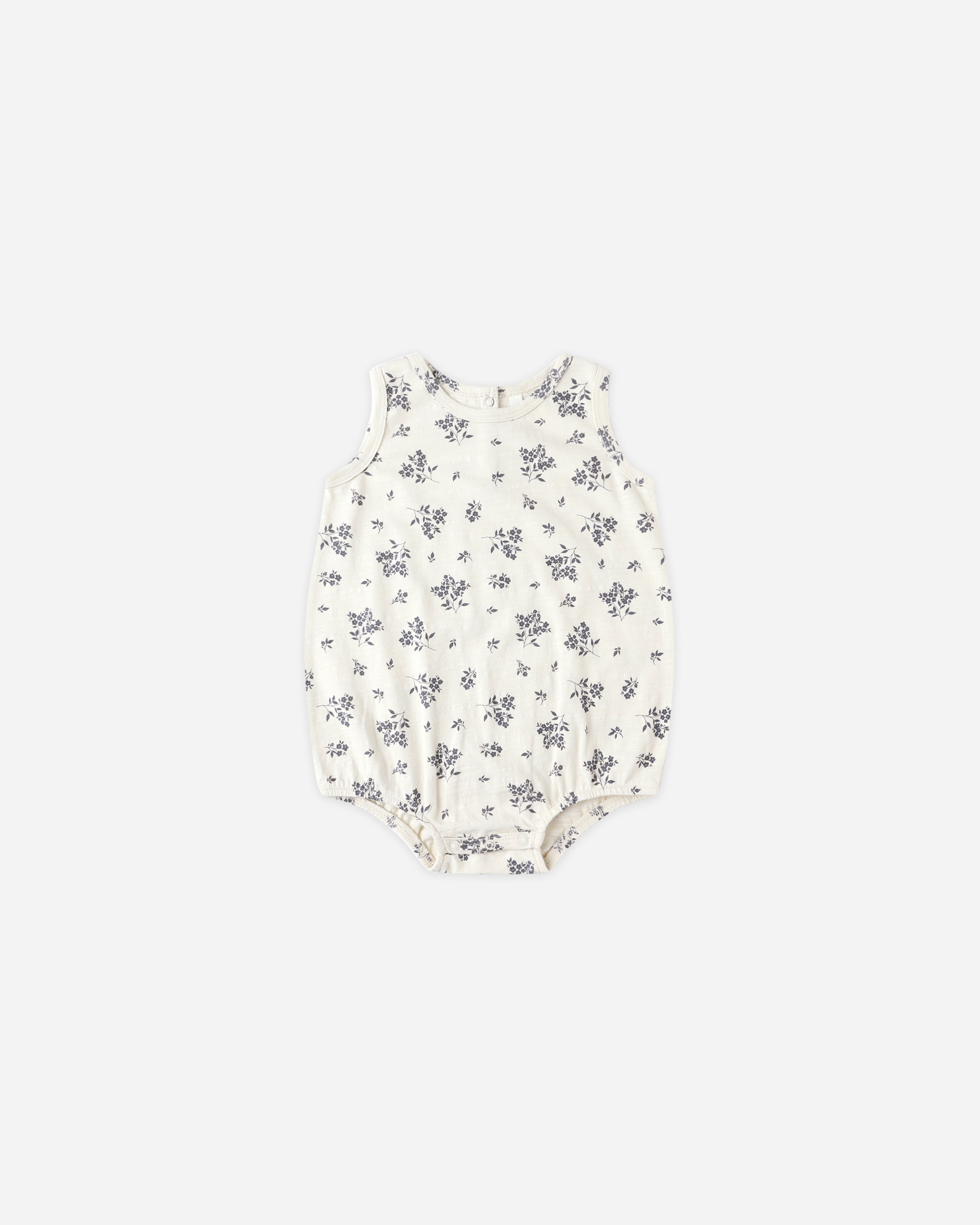 Grenouillère à bulles || Bleu floral