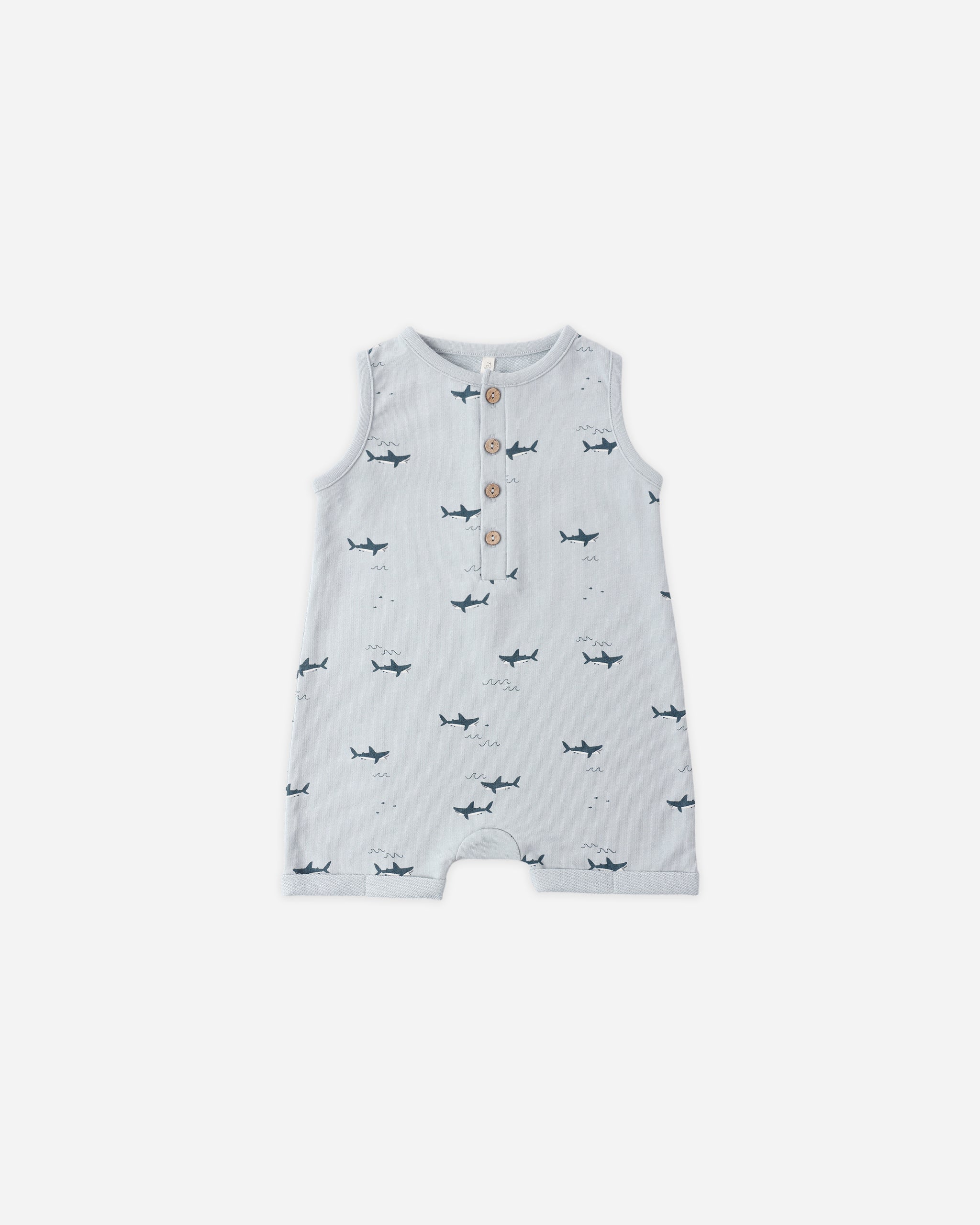 Davis Romper Sharks - Rylee + Cru | Kids Clothes | Trendy Baby Clothes | Modern Infant Outfits |