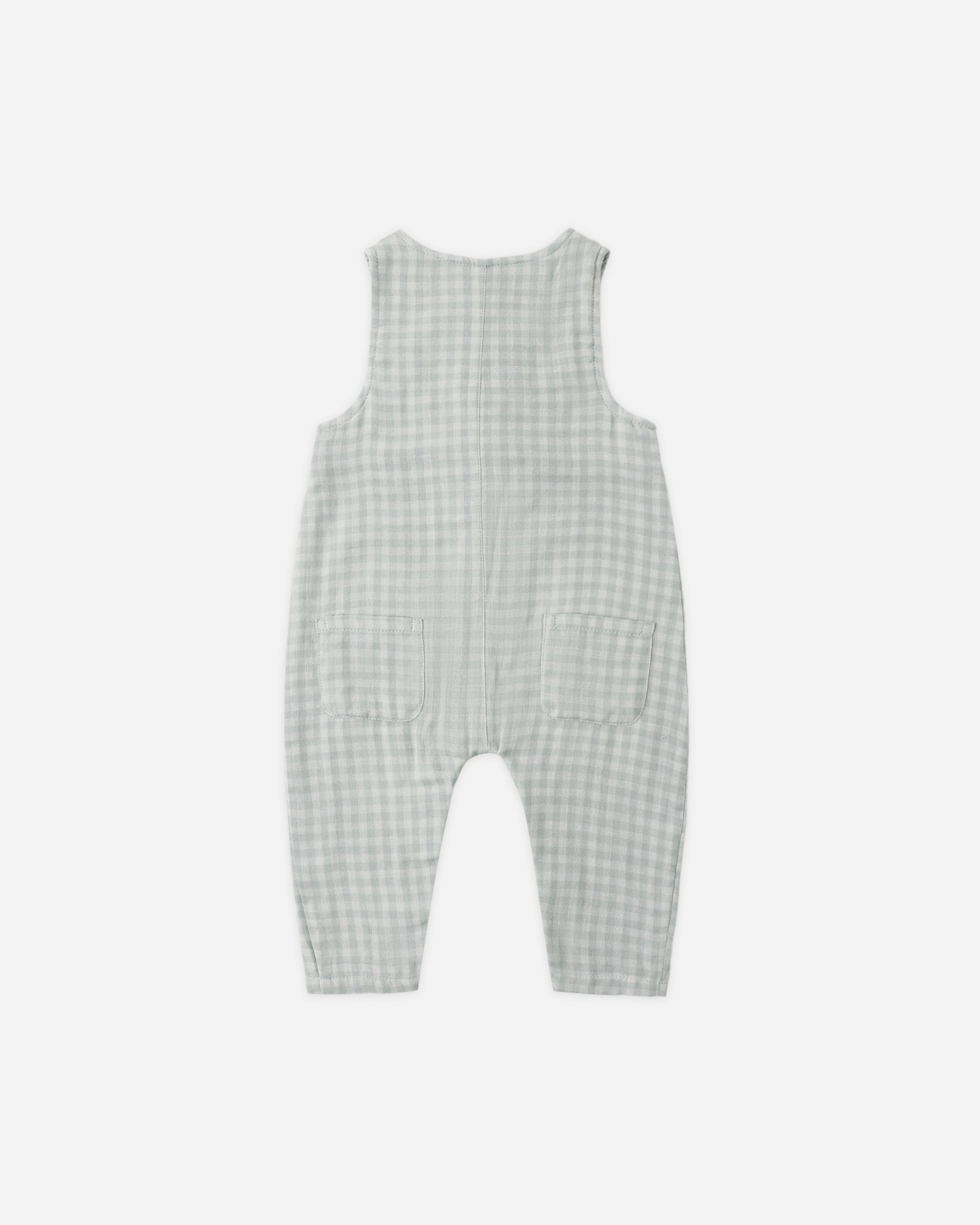 Button Jumpsuit Green Gingham - Rylee + Cru | Kids Clothes | Trendy Baby Clothes | Modern Infant Outfits |
