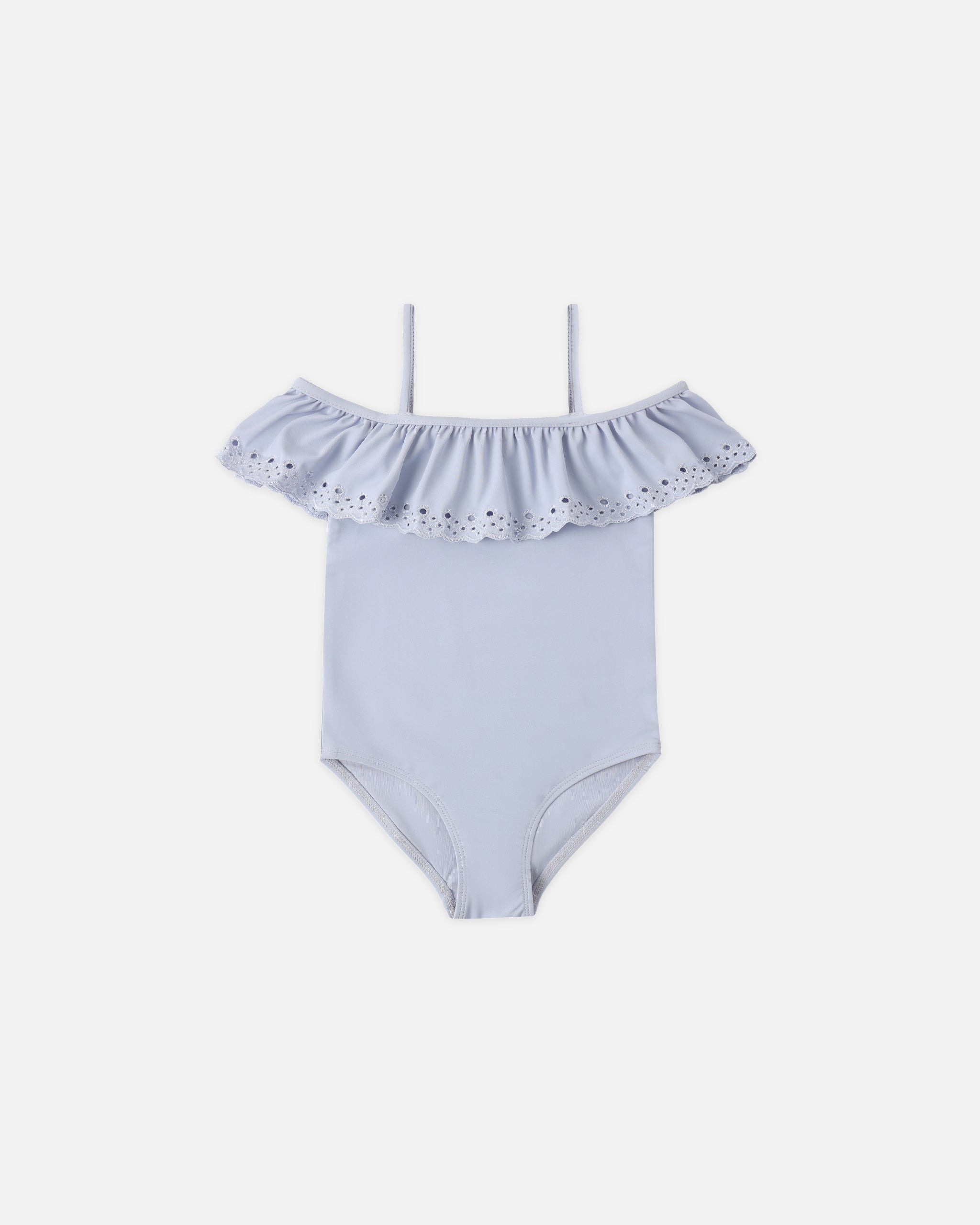 Off-The-Shoulder One-Piece Periwinkle - Rylee + Cru | Kids Clothes | Trendy Baby Clothes | Modern Infant Outfits |