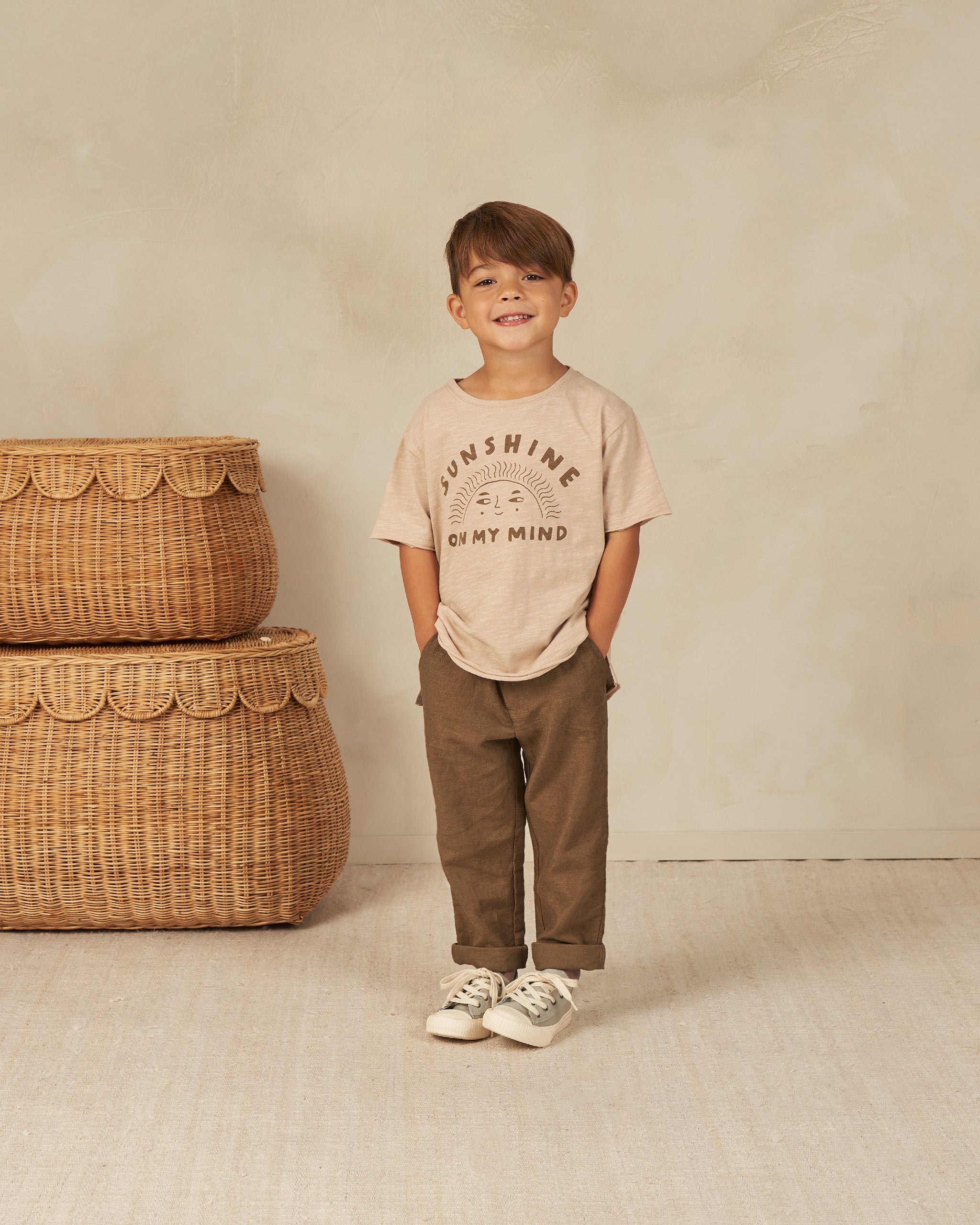 Raw Edge Tee || Sunshine On My Mind - Rylee + Cru | Kids Clothes | Trendy Baby Clothes | Modern Infant Outfits |