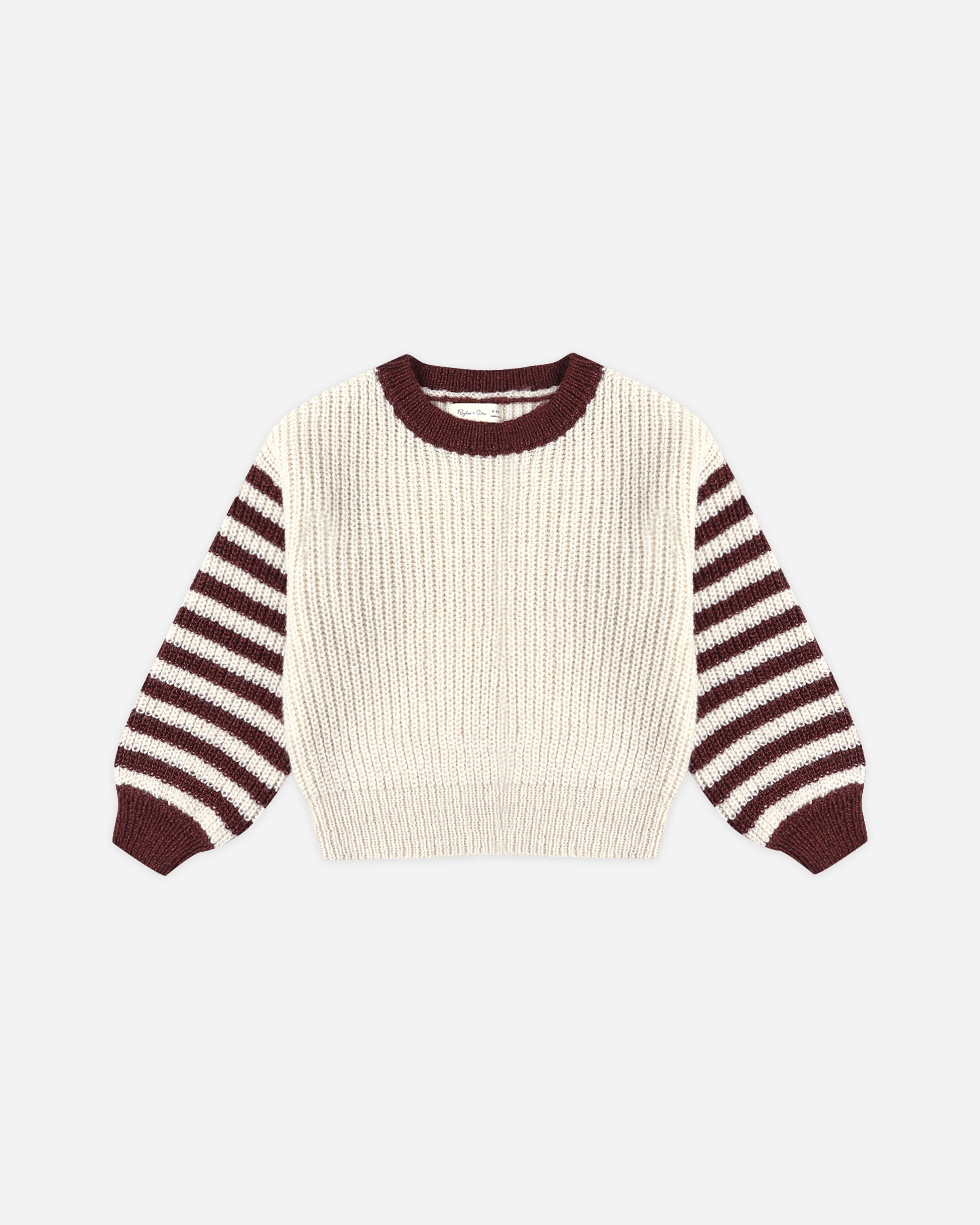 Aspen Sweater || Burgundy Stripe