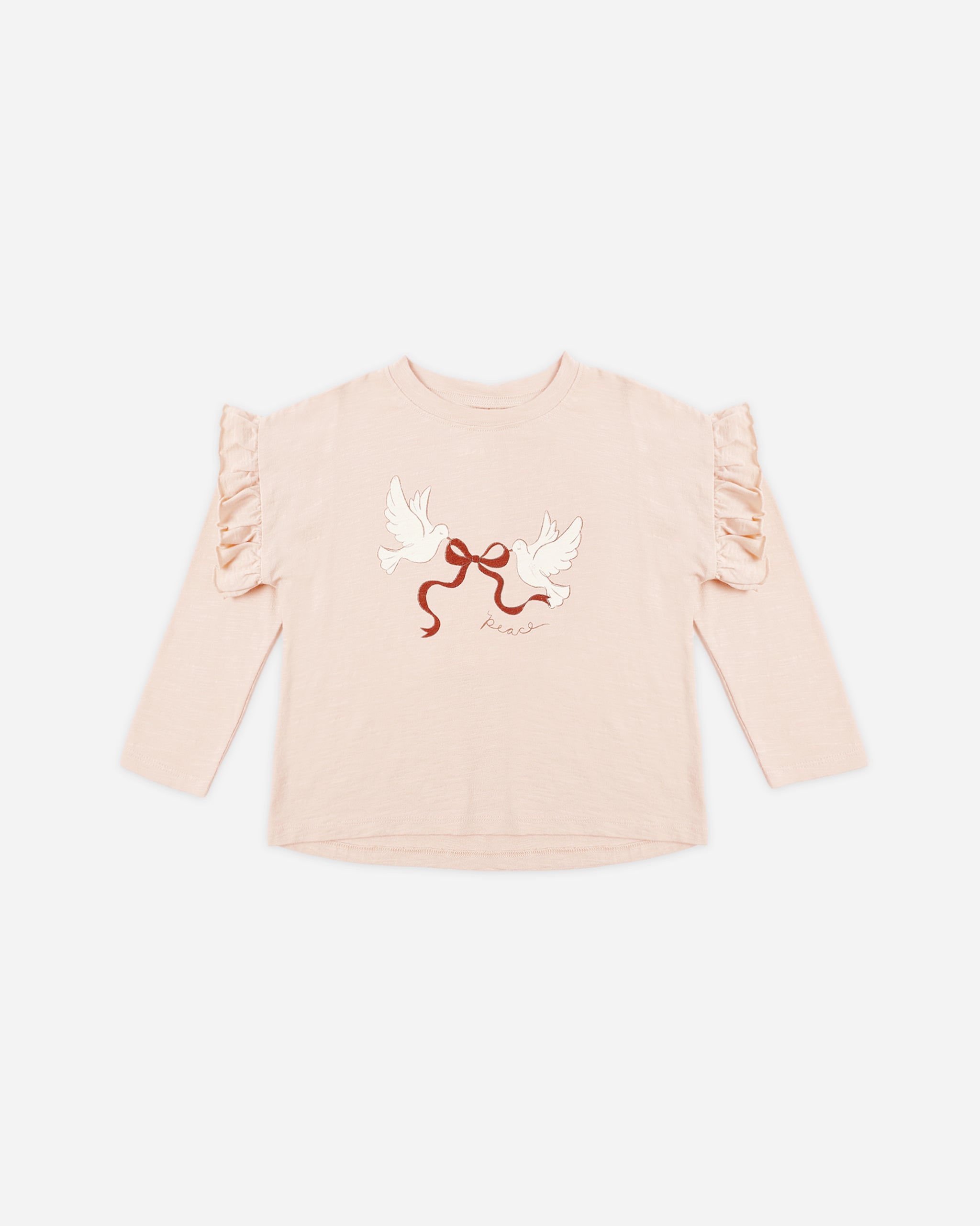 Ruffle Long Sleeve Tee || Peace
