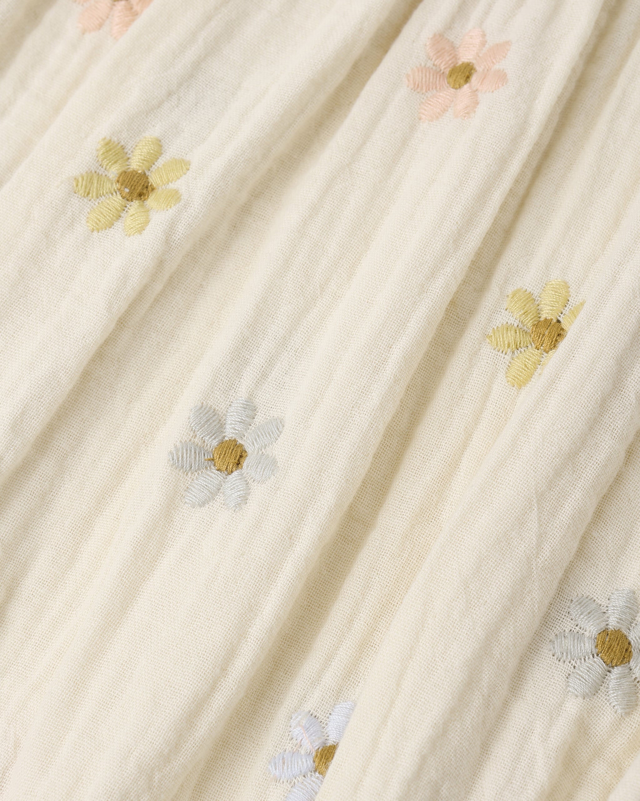 Amelia Romper Embroidered Daisies - Rylee + Cru | Kids Clothes | Trendy Baby Clothes | Modern Infant Outfits |