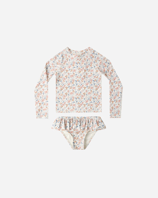 Ensemble rashguard pour filles Champs de fleurs