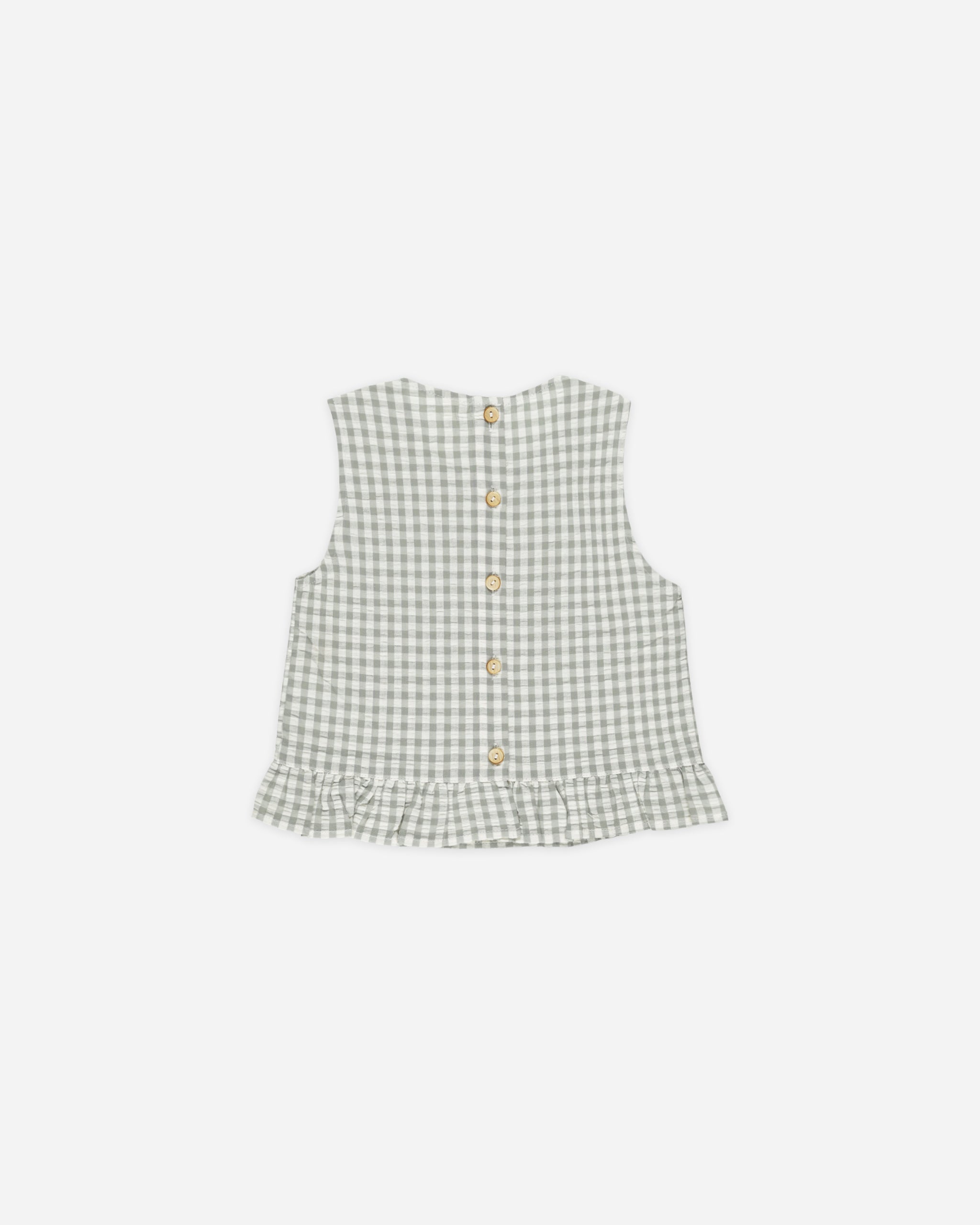 Oceanside Top || Eucalyptus Gingham