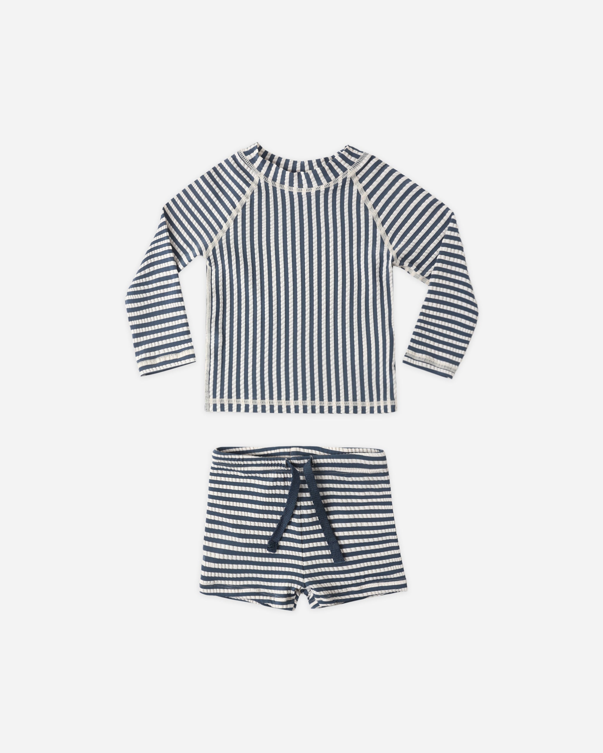 Boys Rashguard Set Navy Stripe - Rylee + Cru | Kids Clothes | Trendy Baby Clothes | Modern Infant Outfits |