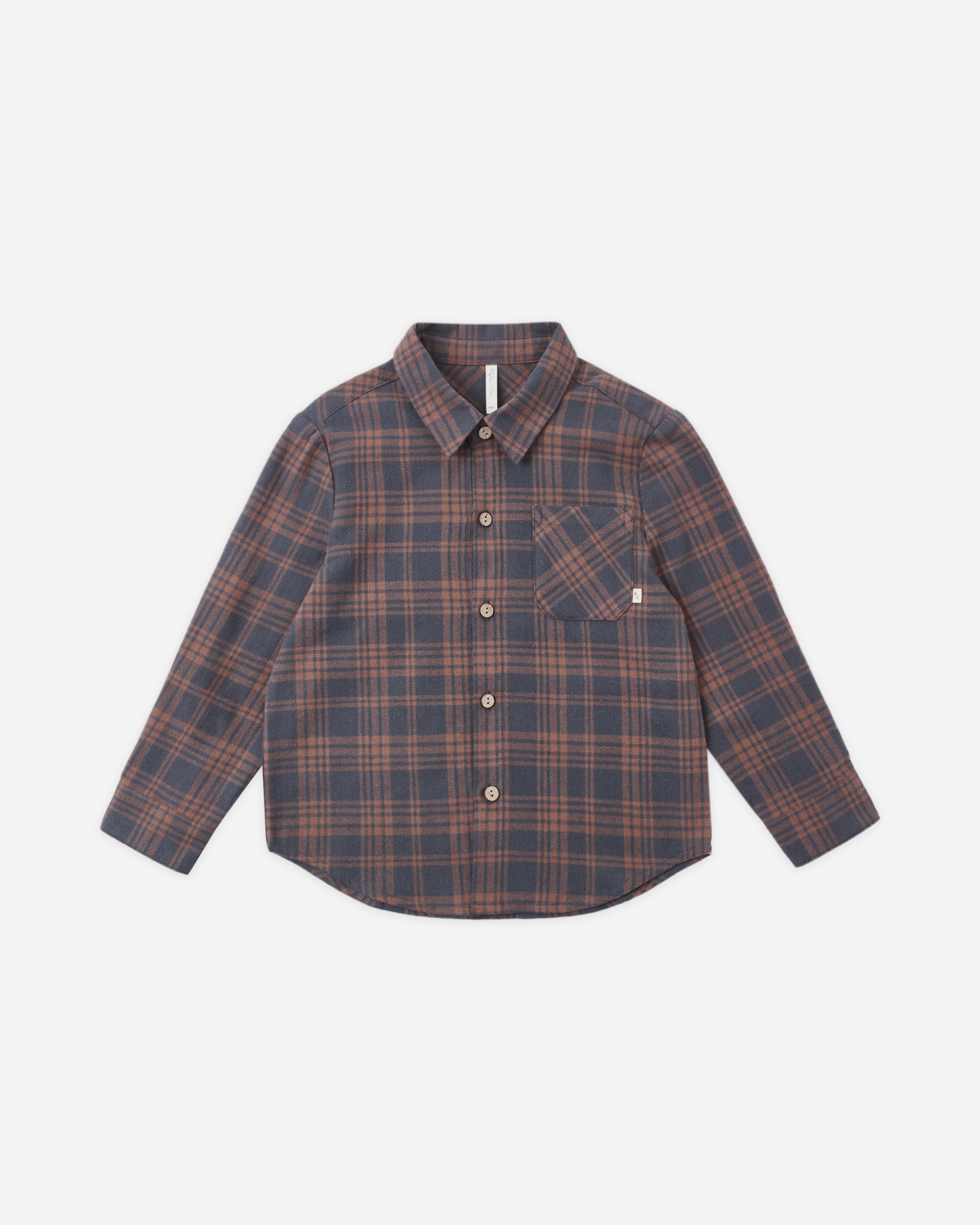 Collared Long Sleeve Shirt Midnight Plaid - Rylee + Cru | Kids Clothes | Trendy Baby Clothes | Modern Infant Outfits |