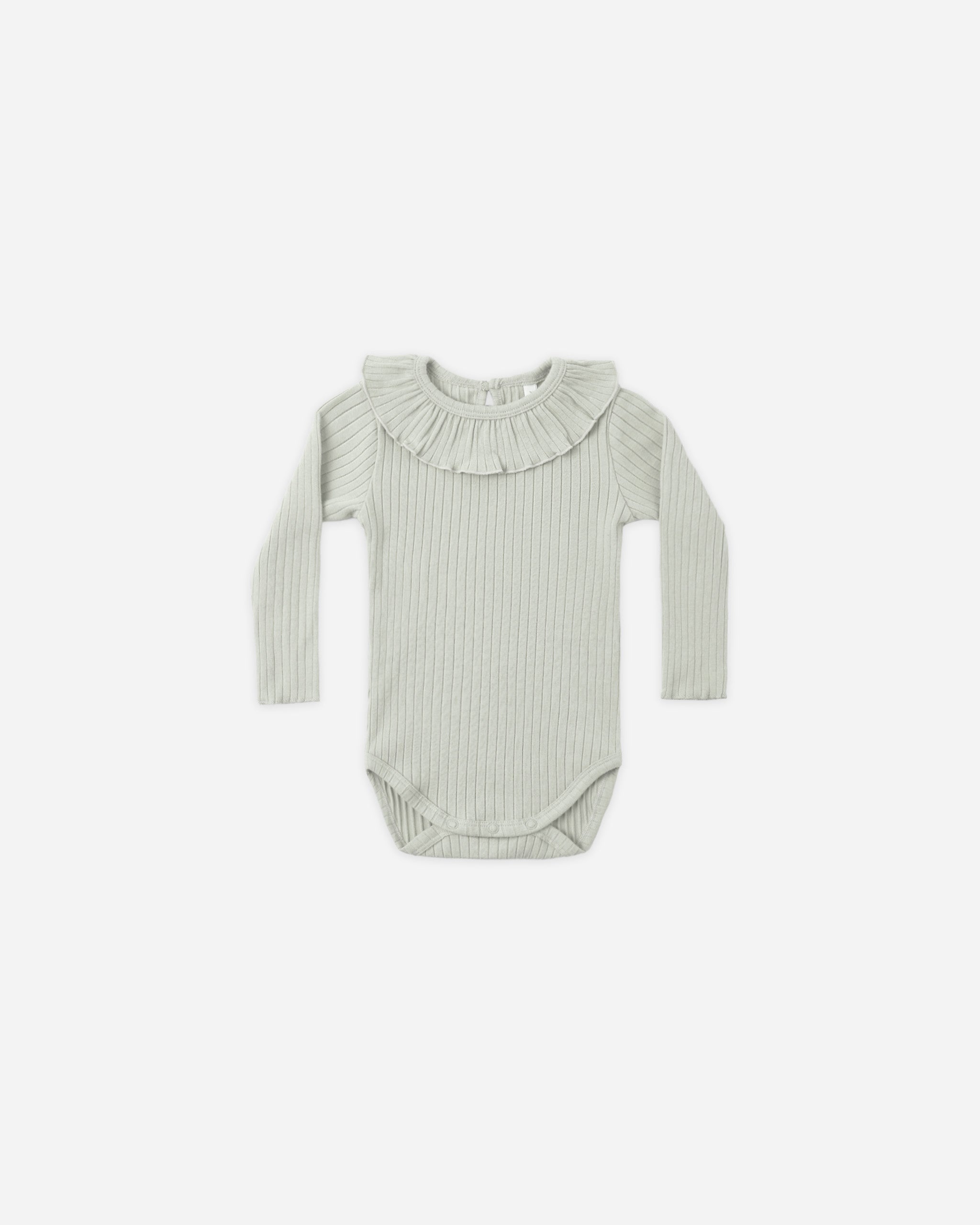 Ruffle Collar Bodysuit Sage - Rylee + Cru | Kids Clothes | Trendy Baby Clothes | Modern Infant Outfits |