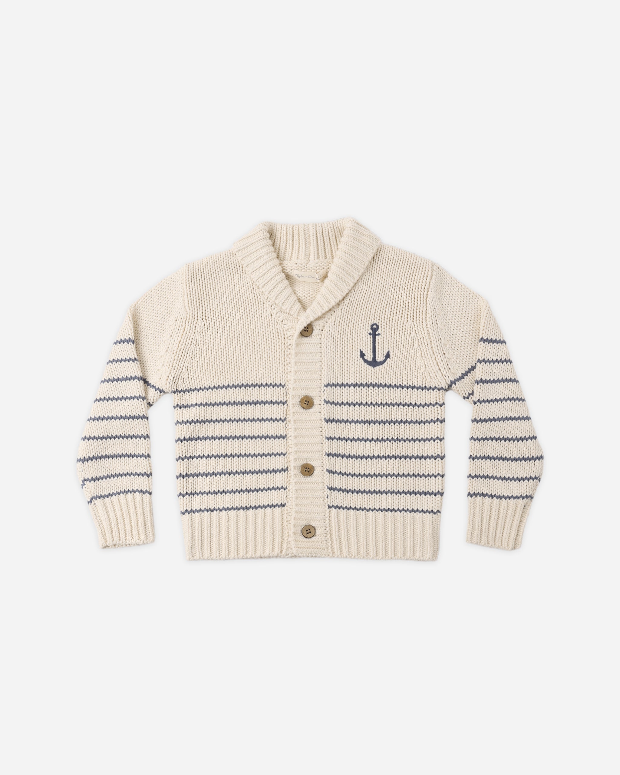 Shawl Cardigan Natural & Marine