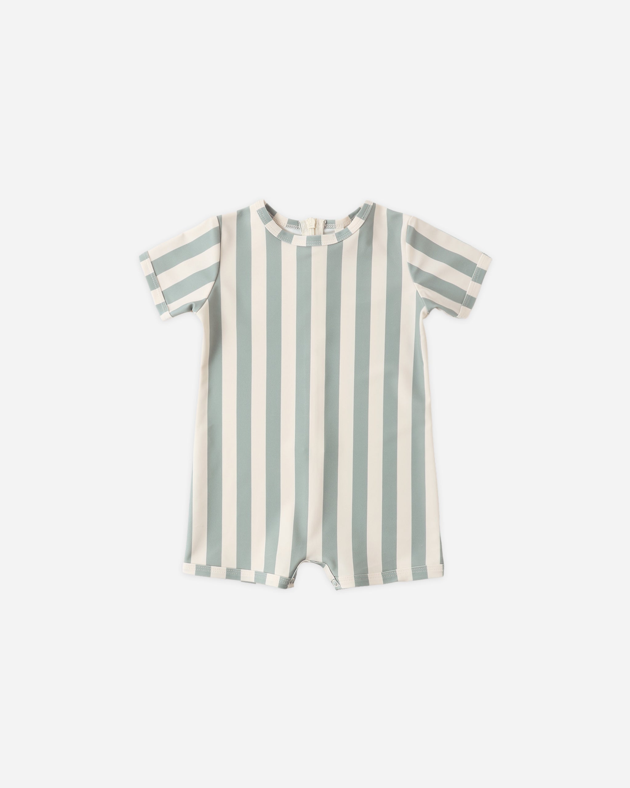 Shorty One-Piece Green Stripe - Rylee + Cru | Kids Clothes | Trendy Baby Clothes | Modern Infant Outfits |
