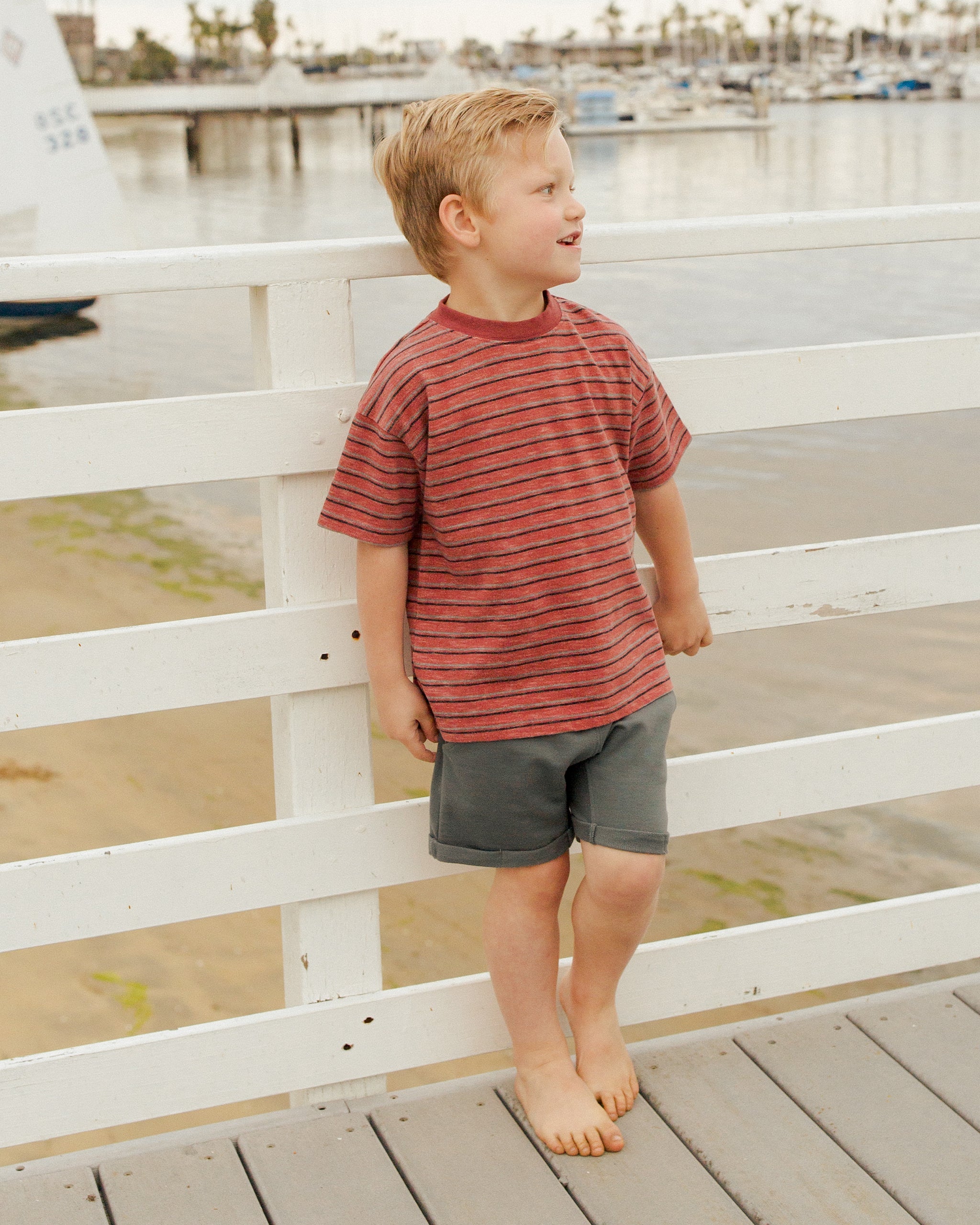 Relaxed Short || Indigo - Rylee + Cru | Kids Clothes | Trendy Baby Clothes | Modern Infant Outfits |