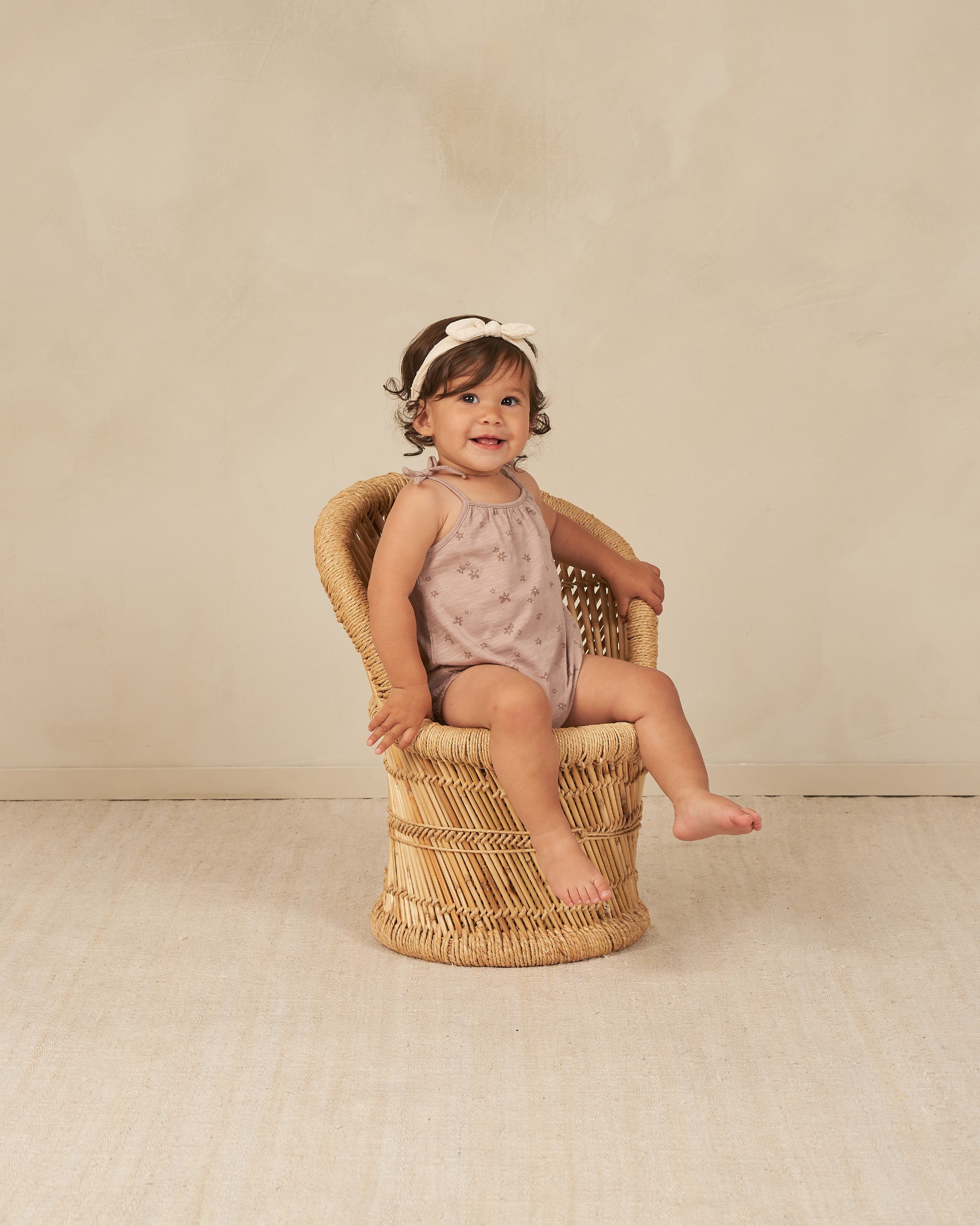 Nala Romper || Mauve Ditsy - Rylee + Cru | Kids Clothes | Trendy Baby Clothes | Modern Infant Outfits |