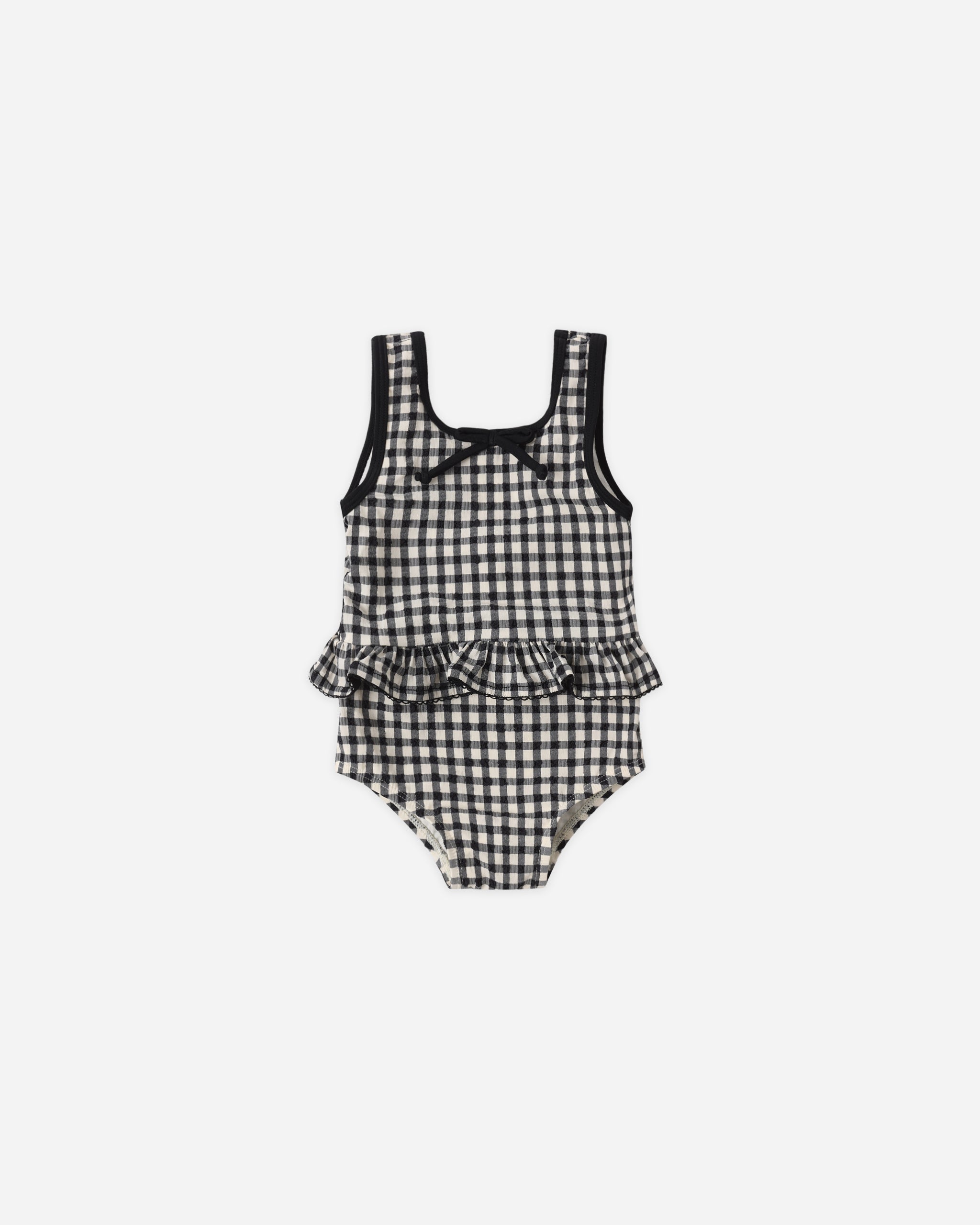 Skirted One-Piece Black Gingham - Rylee + Cru | Kids Clothes | Trendy Baby Clothes | Modern Infant Outfits |