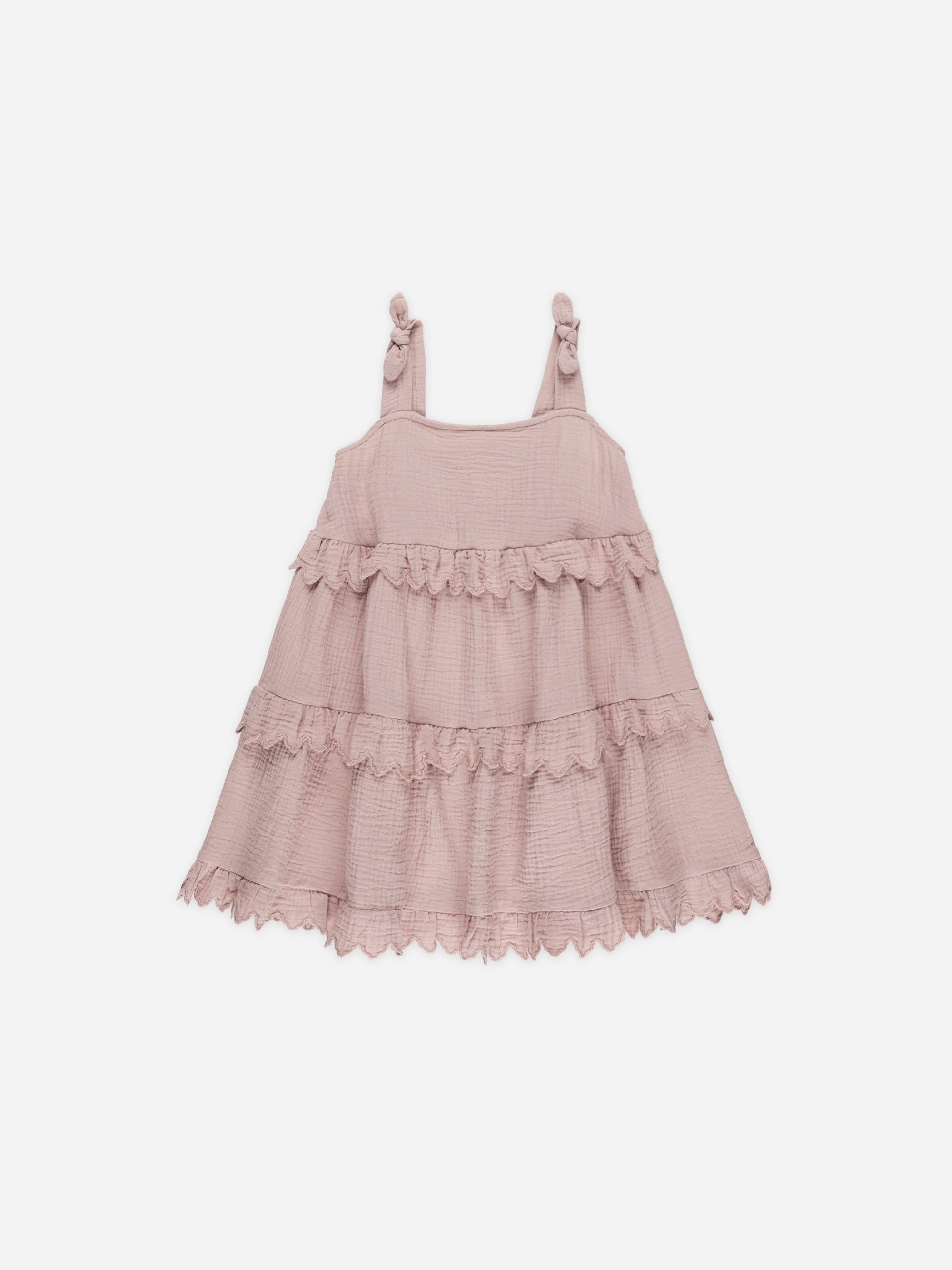 Ruffle Swing Dress || Mauve