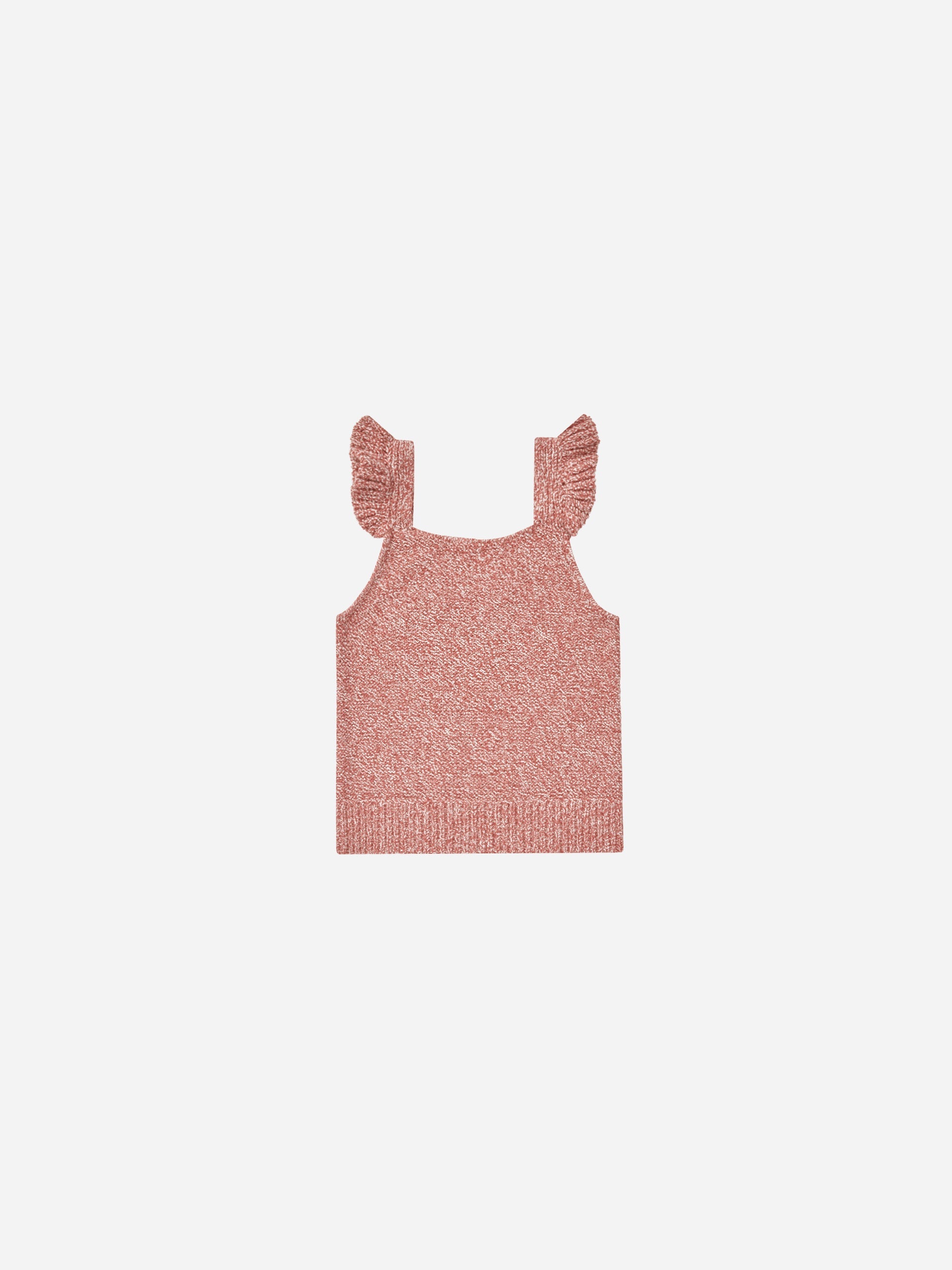 Knit Tank || Heathered Strawberry - Rylee + Cru | Kids Clothes | Trendy Baby Clothes | Modern Infant Outfits |