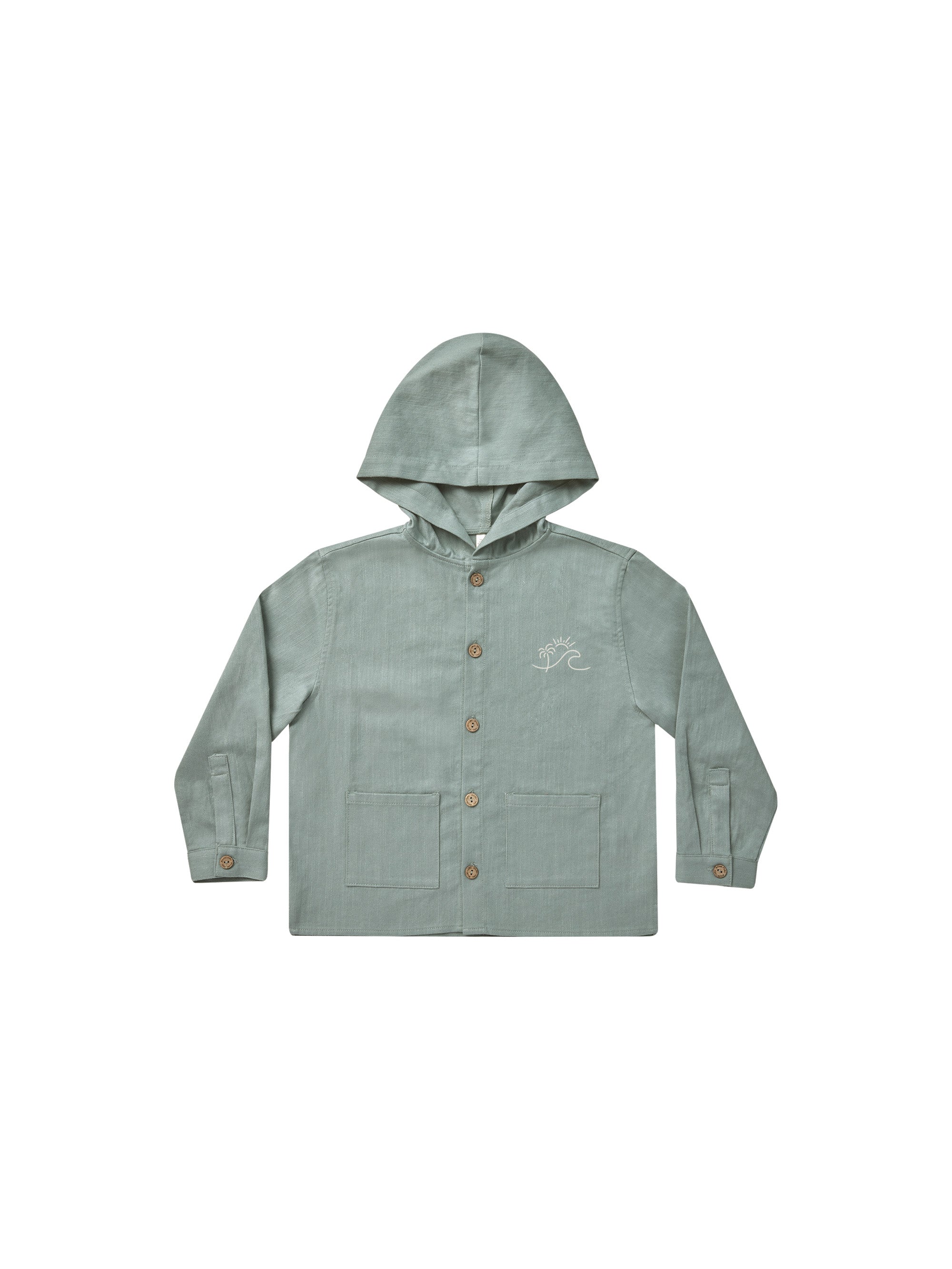 Hooded Overshirt  ||  Aqua