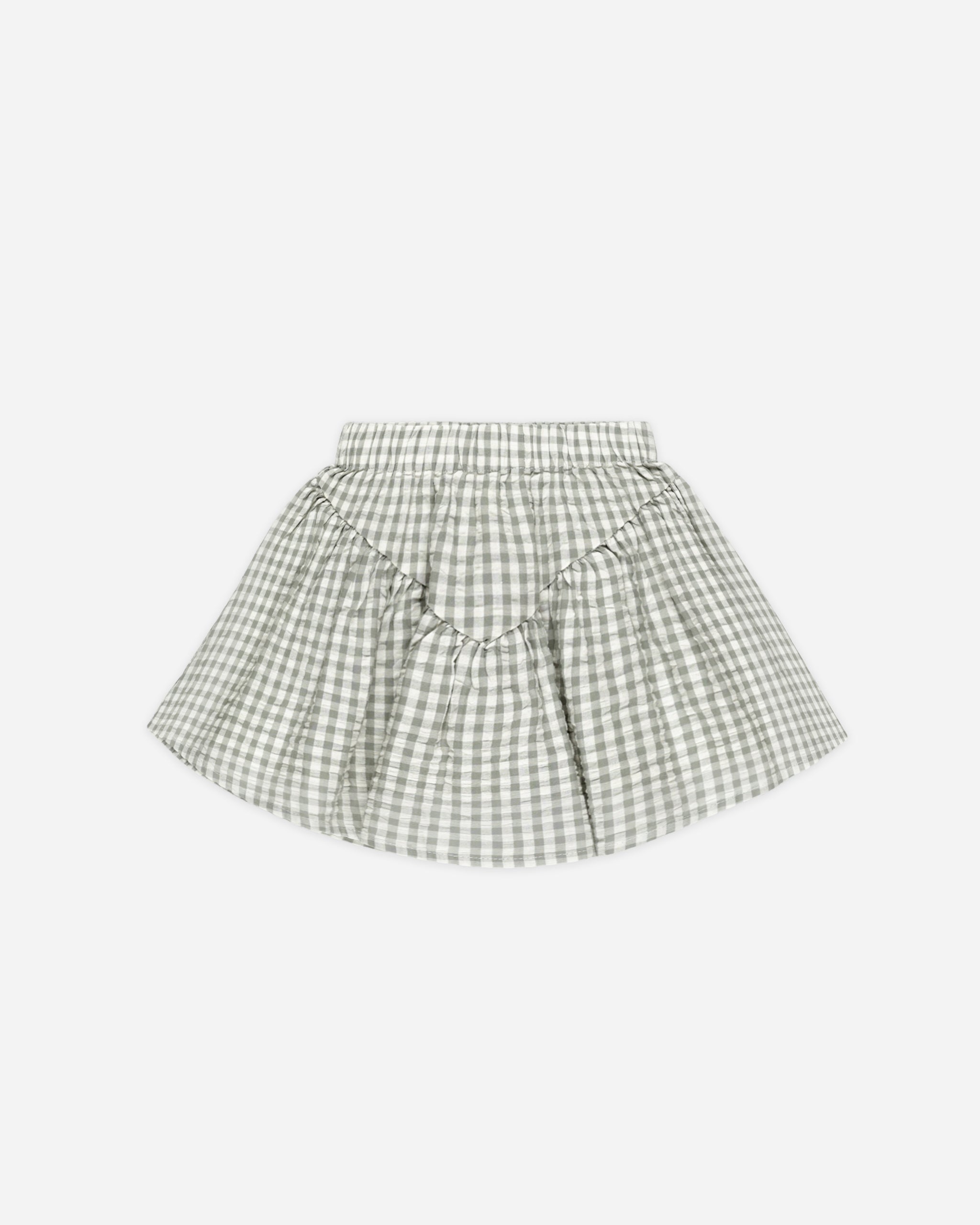 Sparrow Skirt || Eucalyptus Gingham