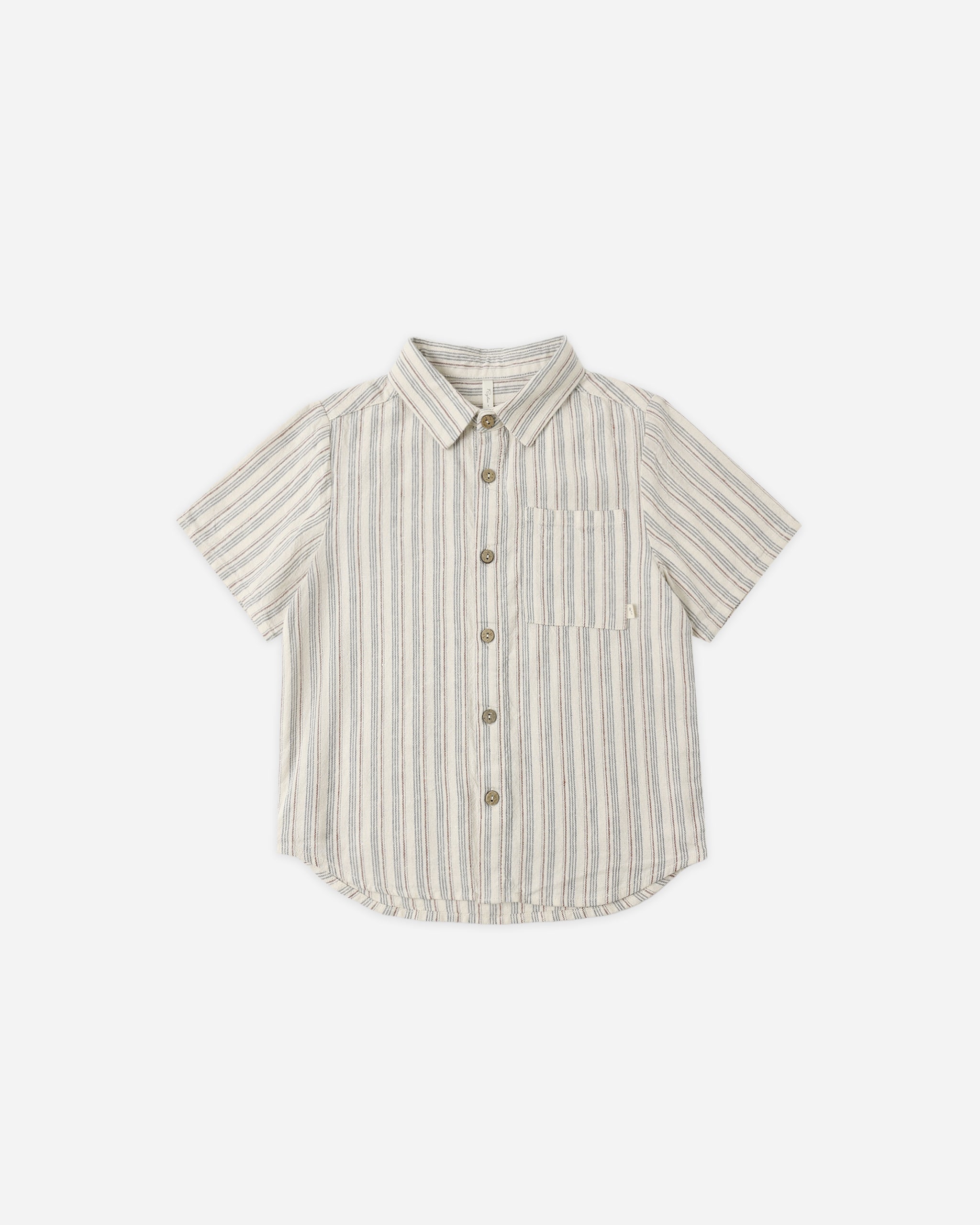 Collared Short Sleeve Shirt Nautical Stripe