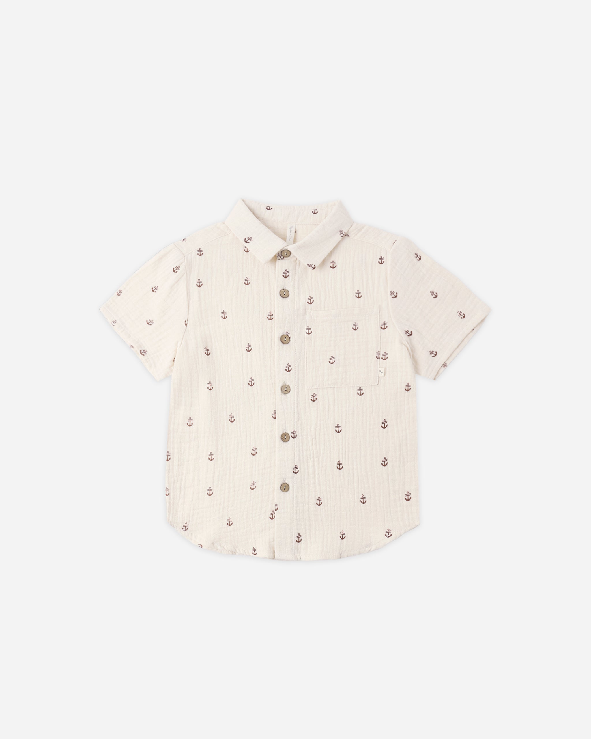 Collared Short Sleeve Shirt Anchors